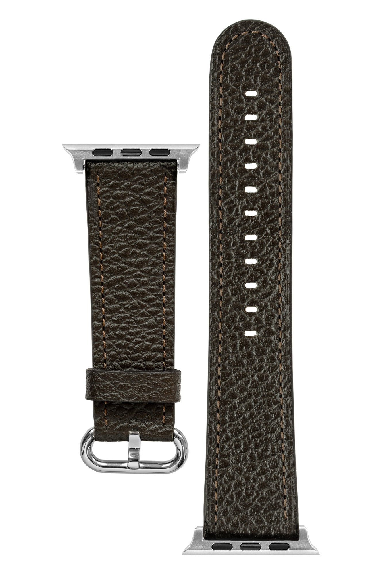 RIOS1931 CONNECT Buffalo Leather Watch Strap for 42 / 44 / 45mm / Ultra Apple Watch in MOCHA