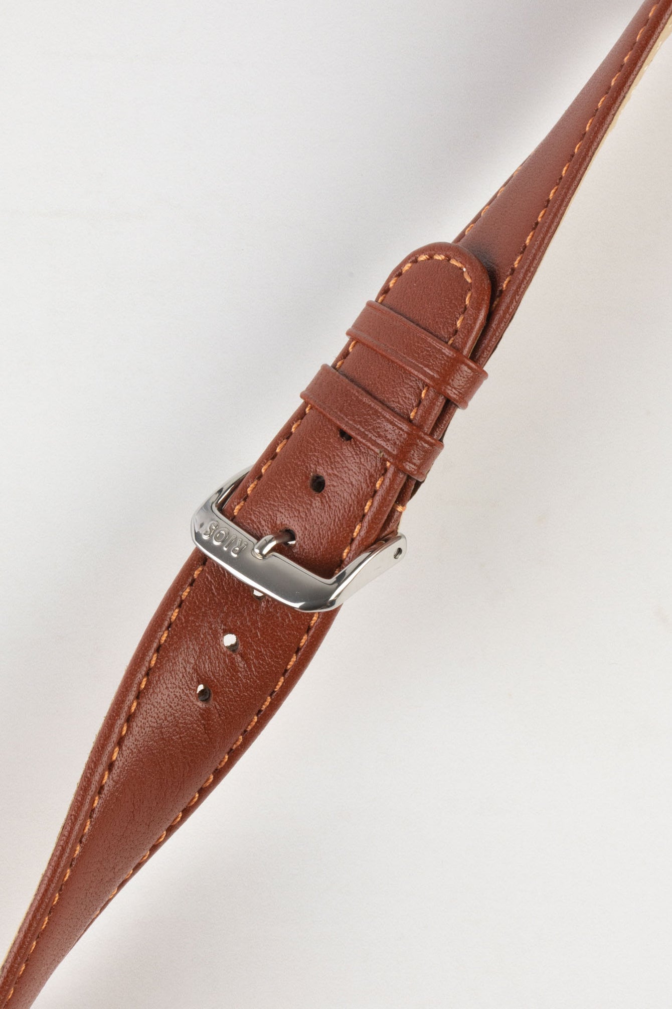 RIOS1931 ARIZONA Genuine Saddle Leather Hook-On Watch Strap in COGNAC