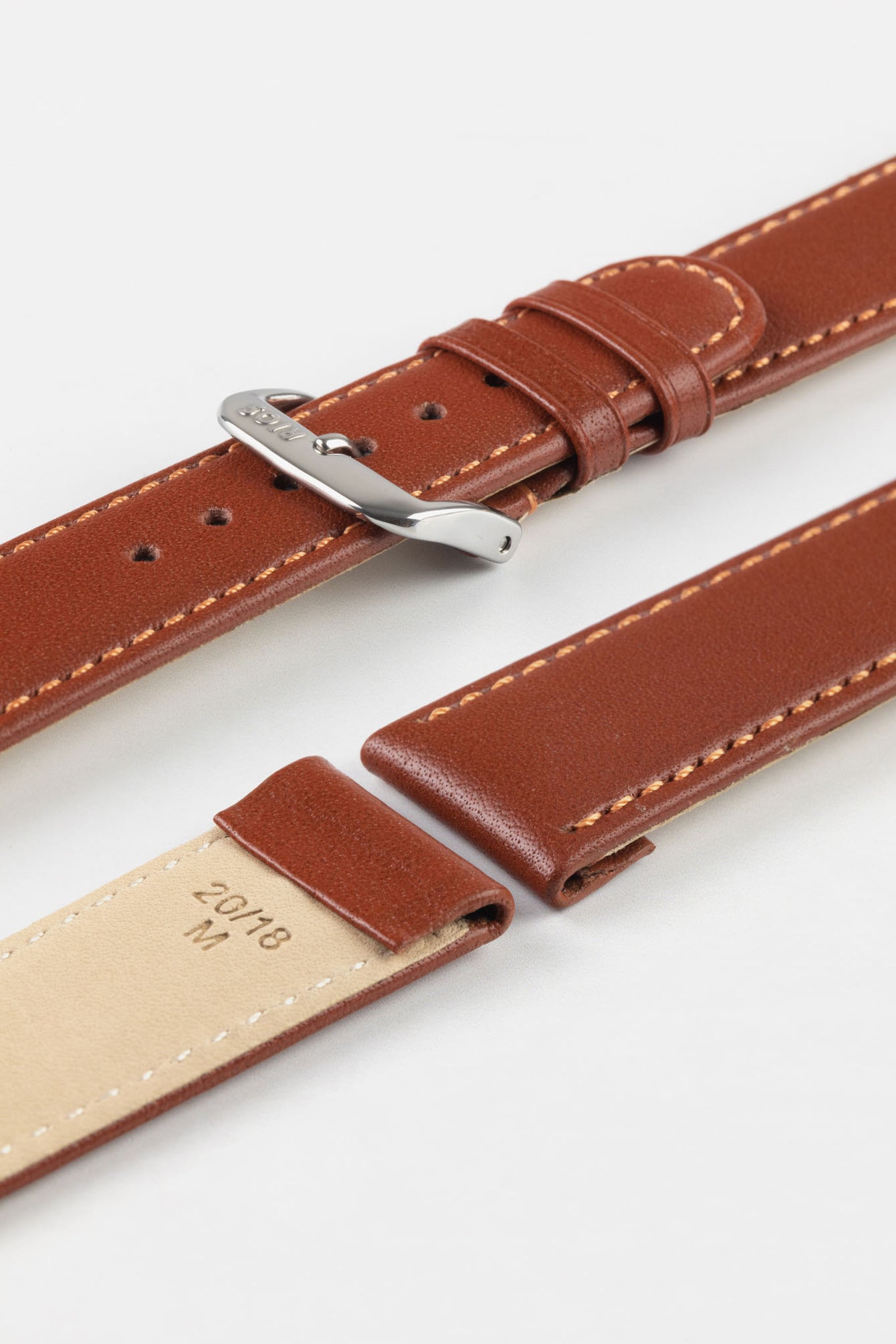 RIOS1931 ARIZONA Genuine Saddle Leather Hook-On Watch Strap in COGNAC