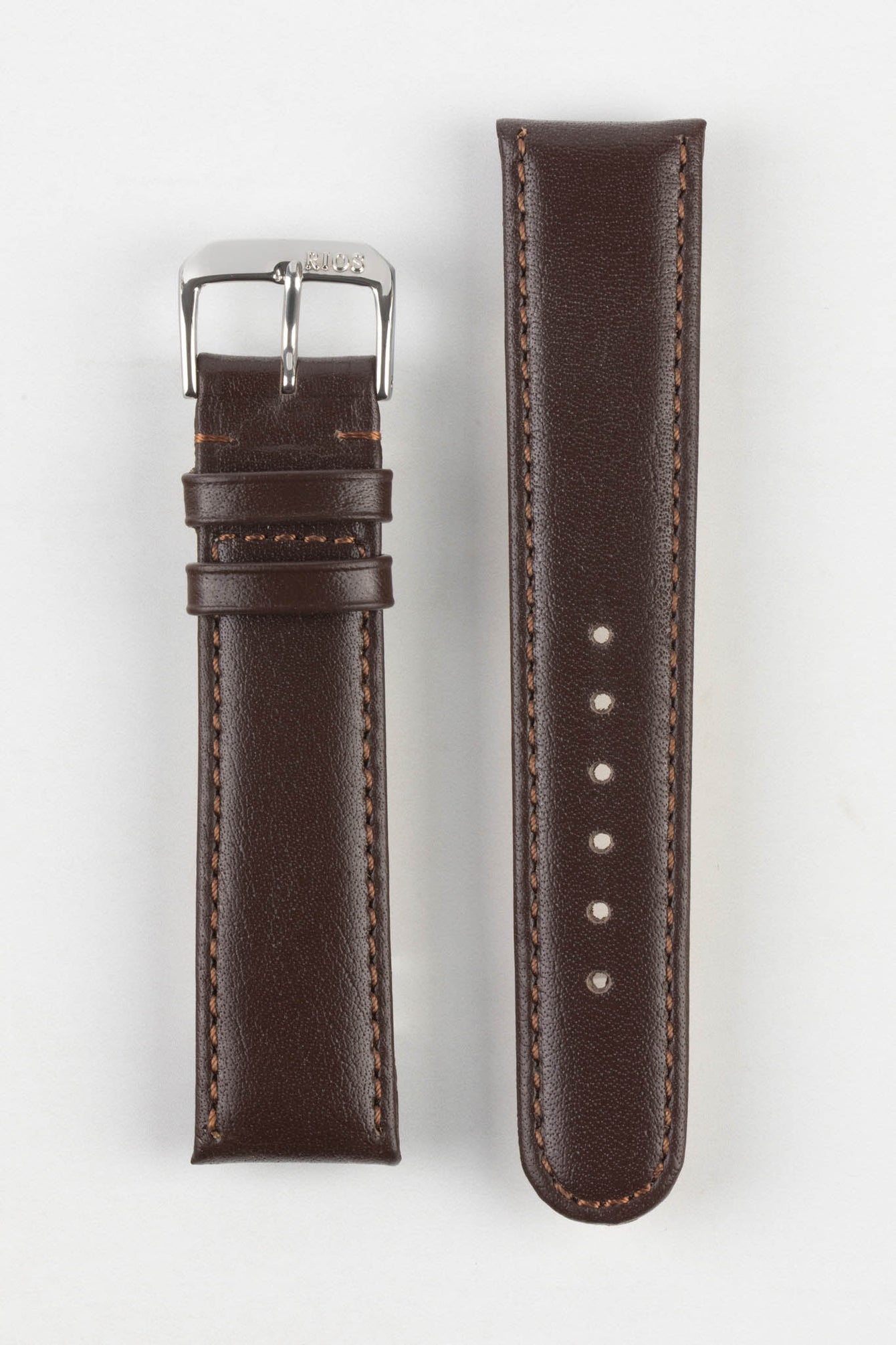 RIOS1931 ARIZONA Genuine Saddle Leather Hook-On Watch Strap in MOCHA