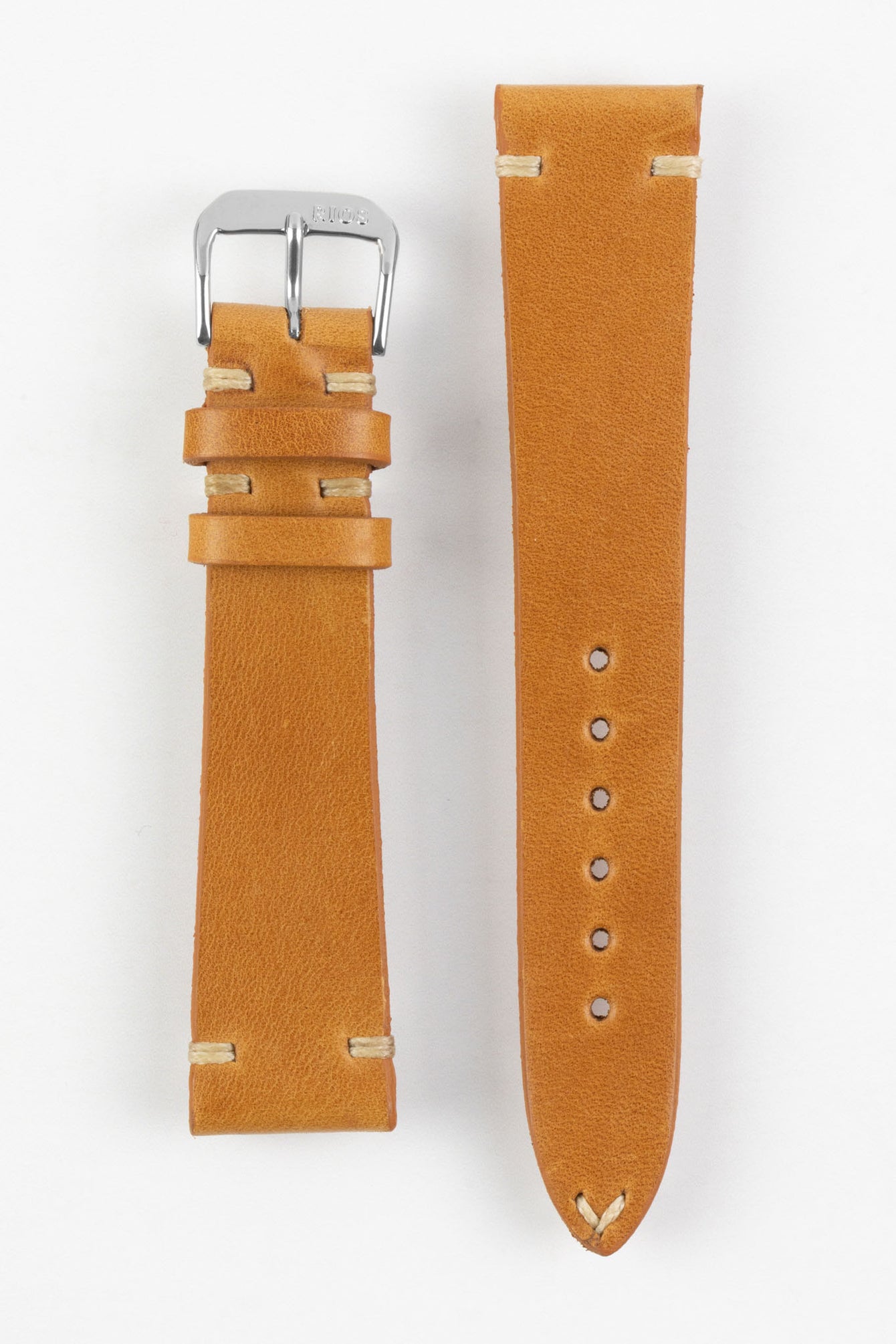 RIOS1931 BEDFORD Genuine Vintage Leather Watch Strap in HONEY