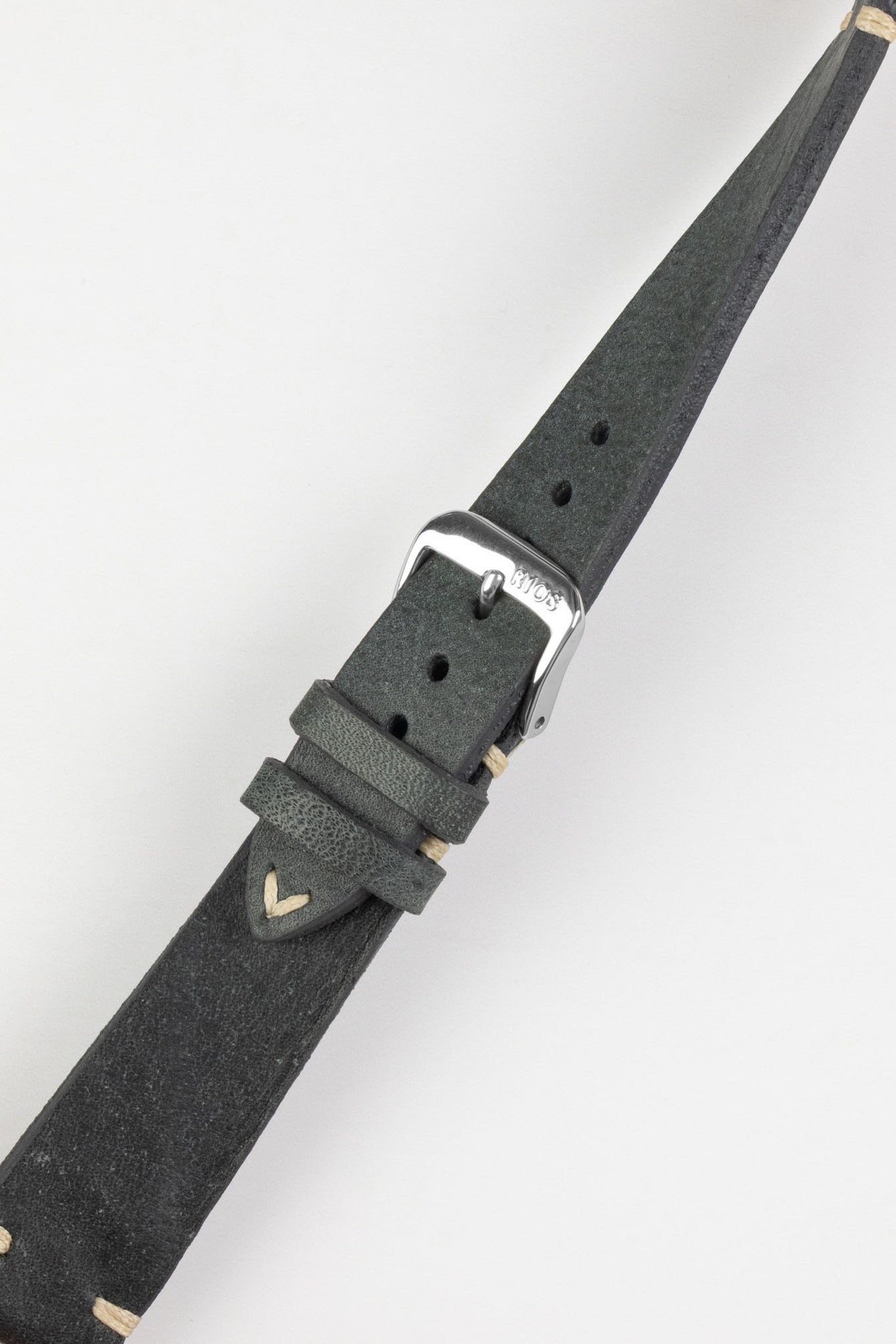 grey leather watch strap 