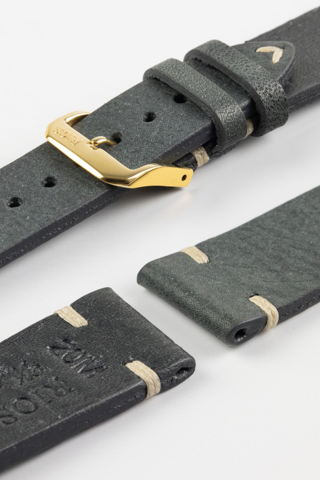 grey leather watch strap 