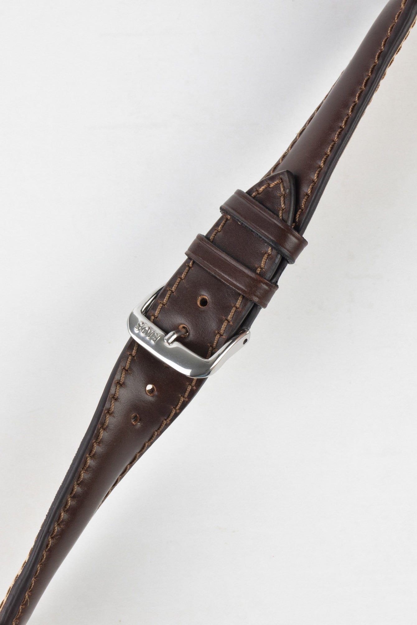 RIOS1931 CHICAGO Shell Cordovan Leather Watch Strap in MOCHA