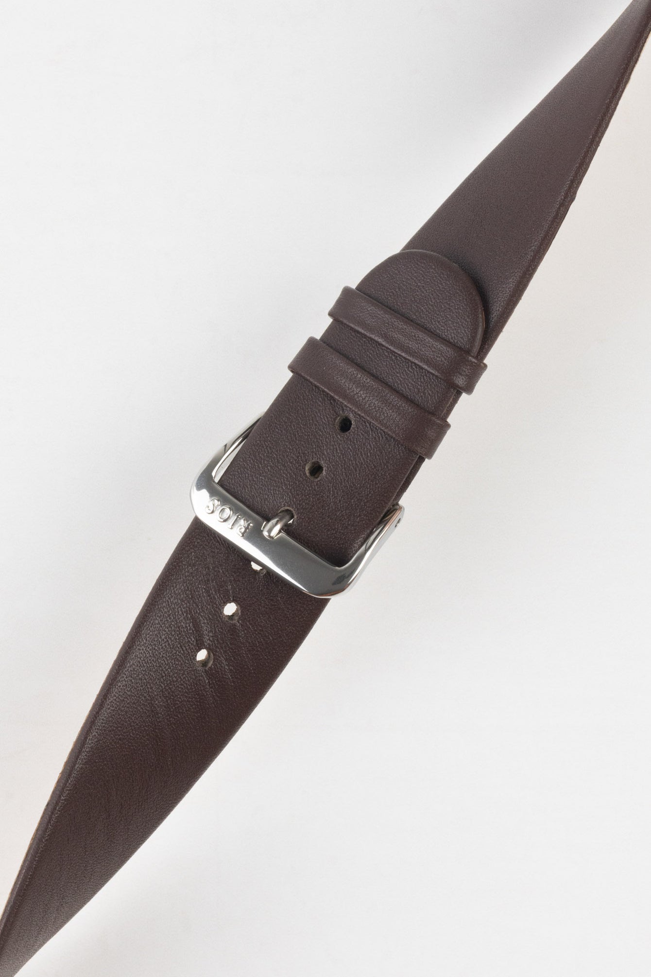 RIOS1931 CLASSIC Low-Profile Leather Watch Strap in MOCHA