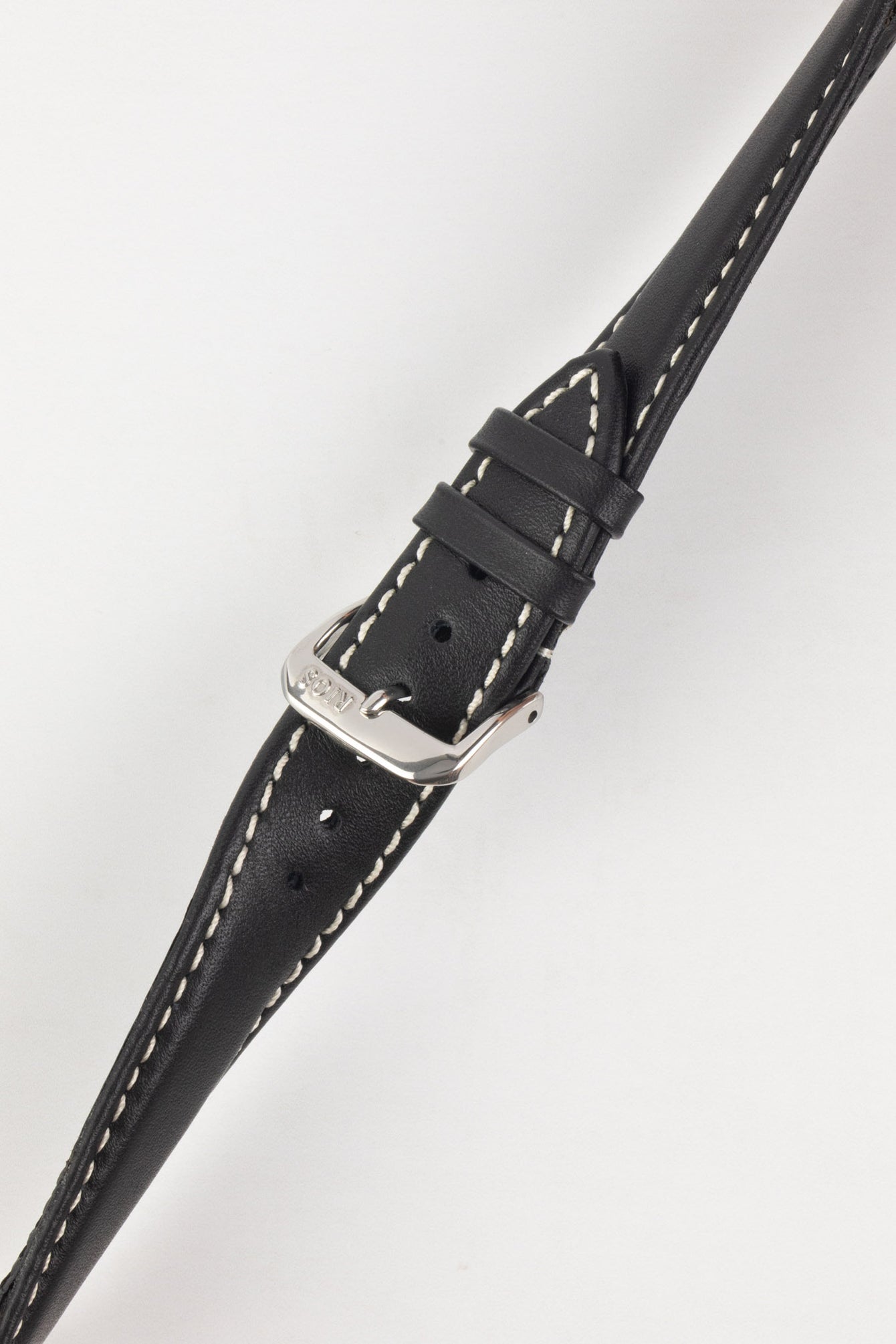 RIOS1931 DEEP SEA Hydrophobic Leather Watch Strap in BLACK