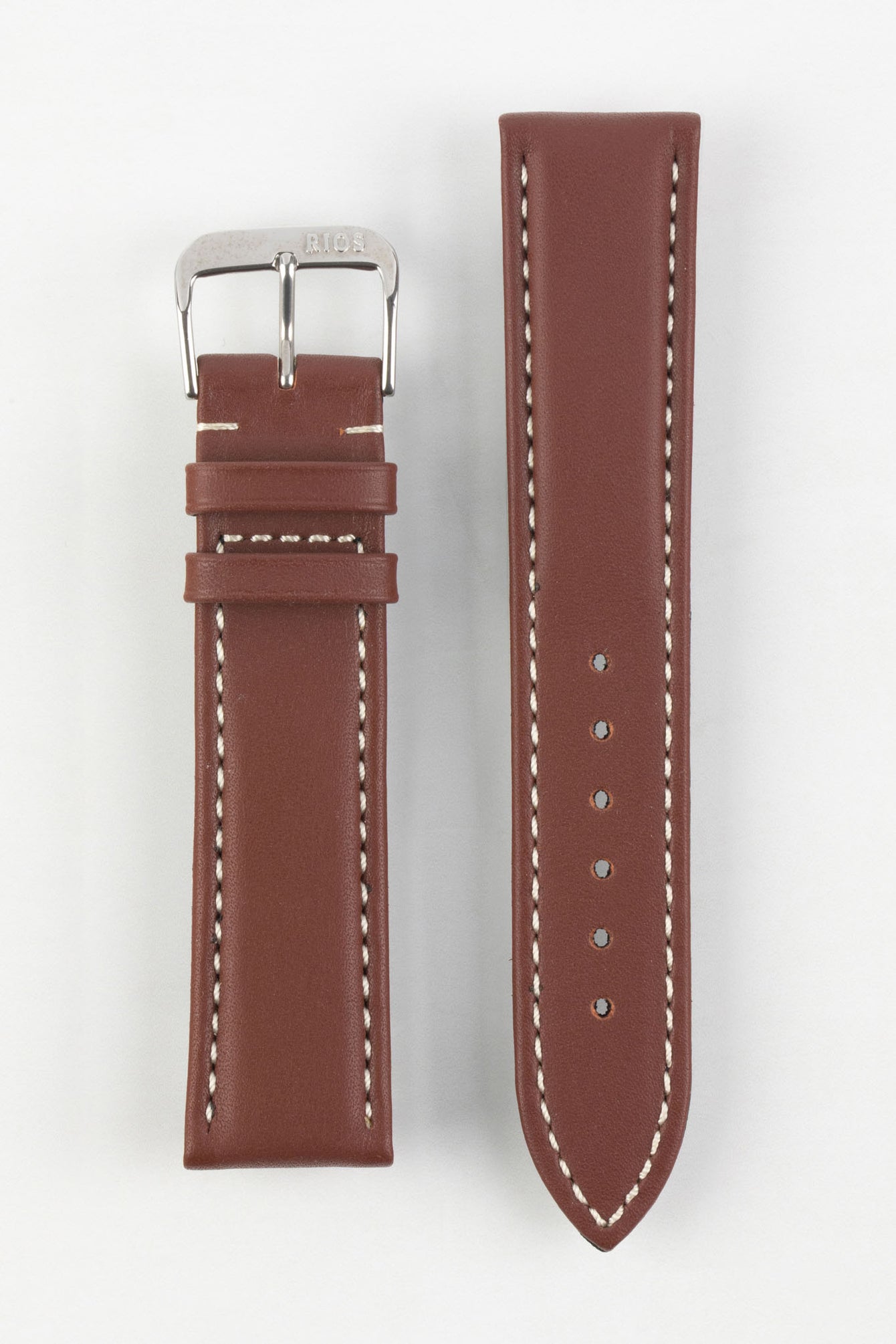 RIOS1931 DEEP SEA Hydrophobic Leather Watch Strap in MAHOGANY