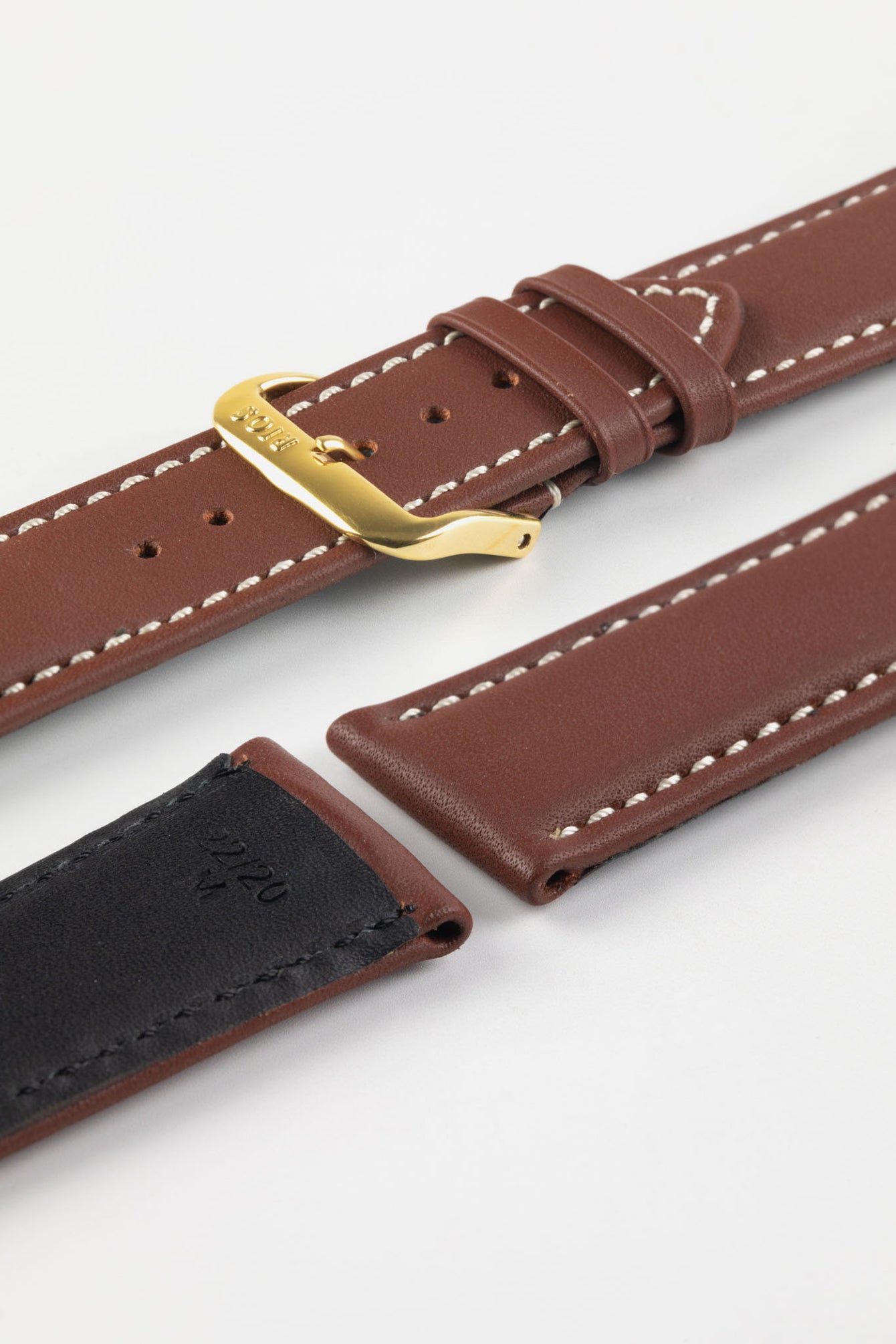 RIOS1931 DEEP SEA Hydrophobic Leather Watch Strap in MAHOGANY