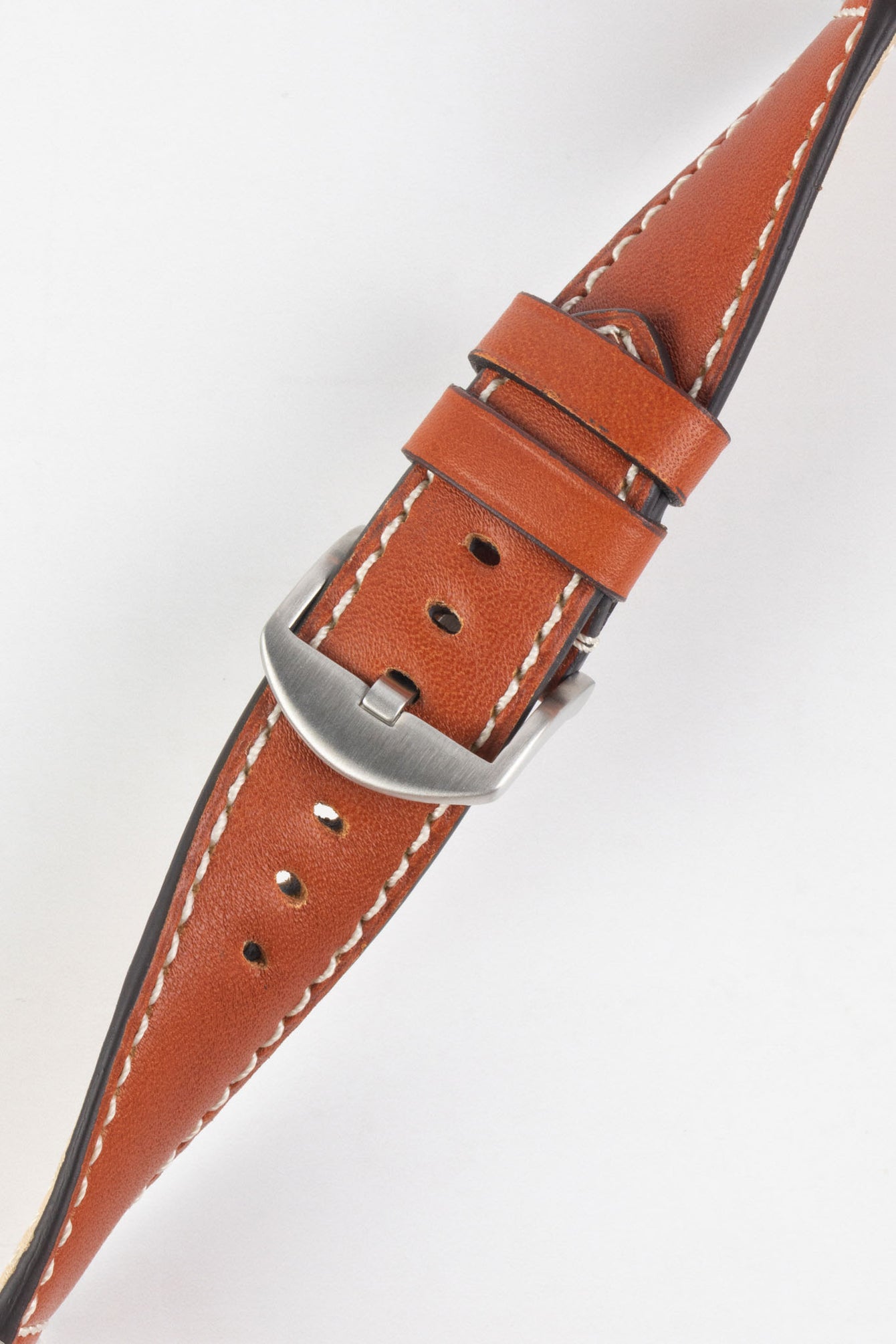 RIOS1931 FIRENZE Genuine Russia Leather Watch Strap in COGNAC