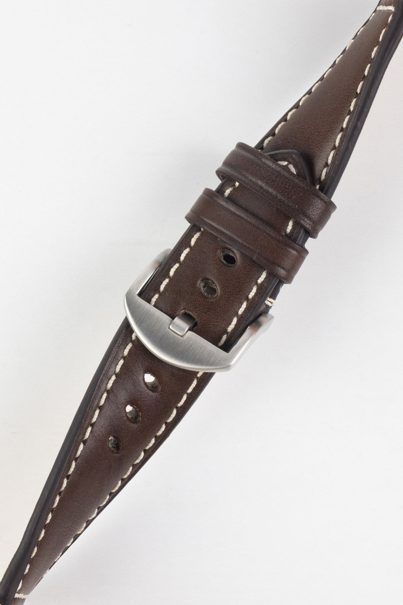 RIOS1931 FIRENZE Genuine Russia Leather Watch Strap in MOCHA