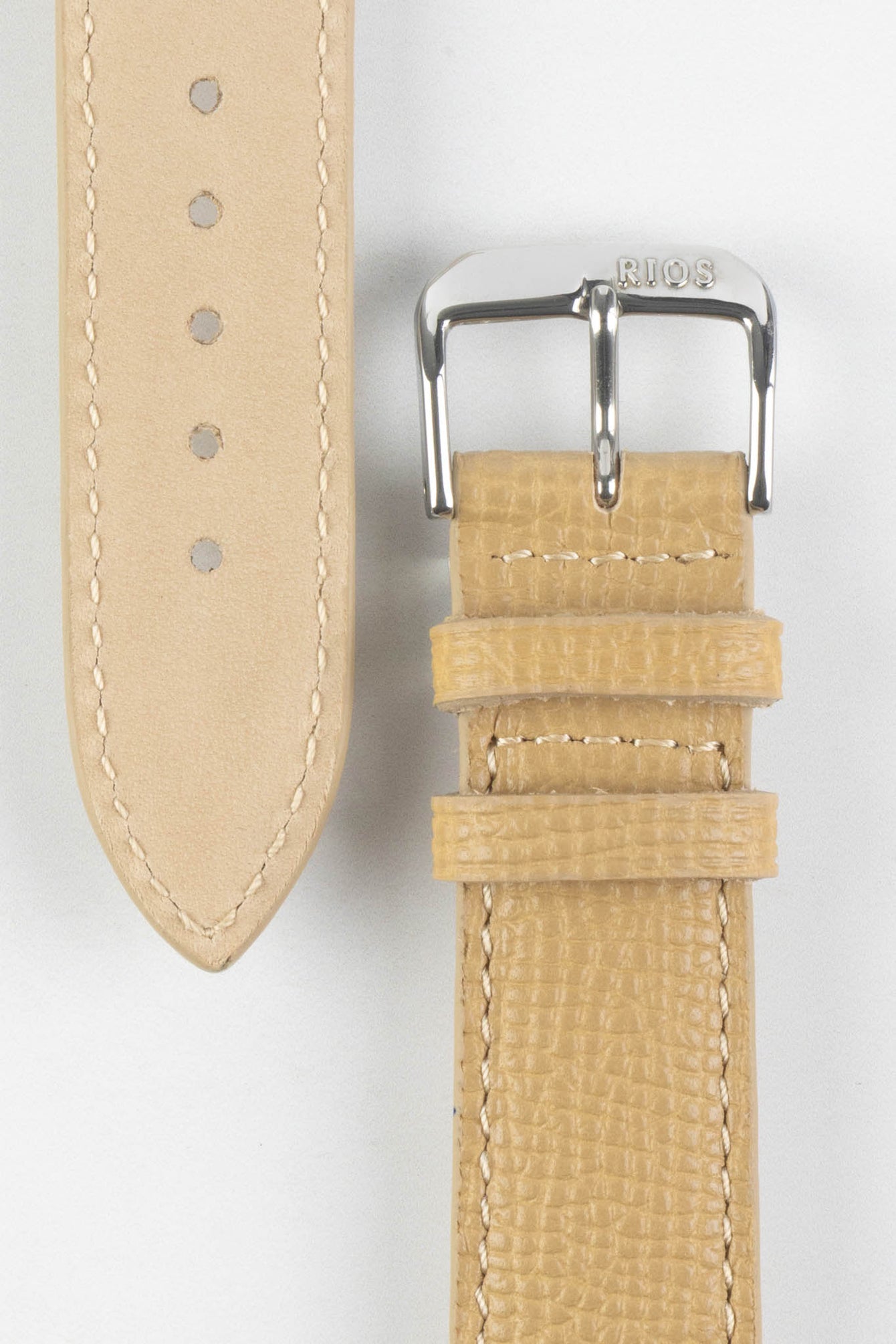 RIOS1931 FRENCH Leather Watch Strap in CASHMERE