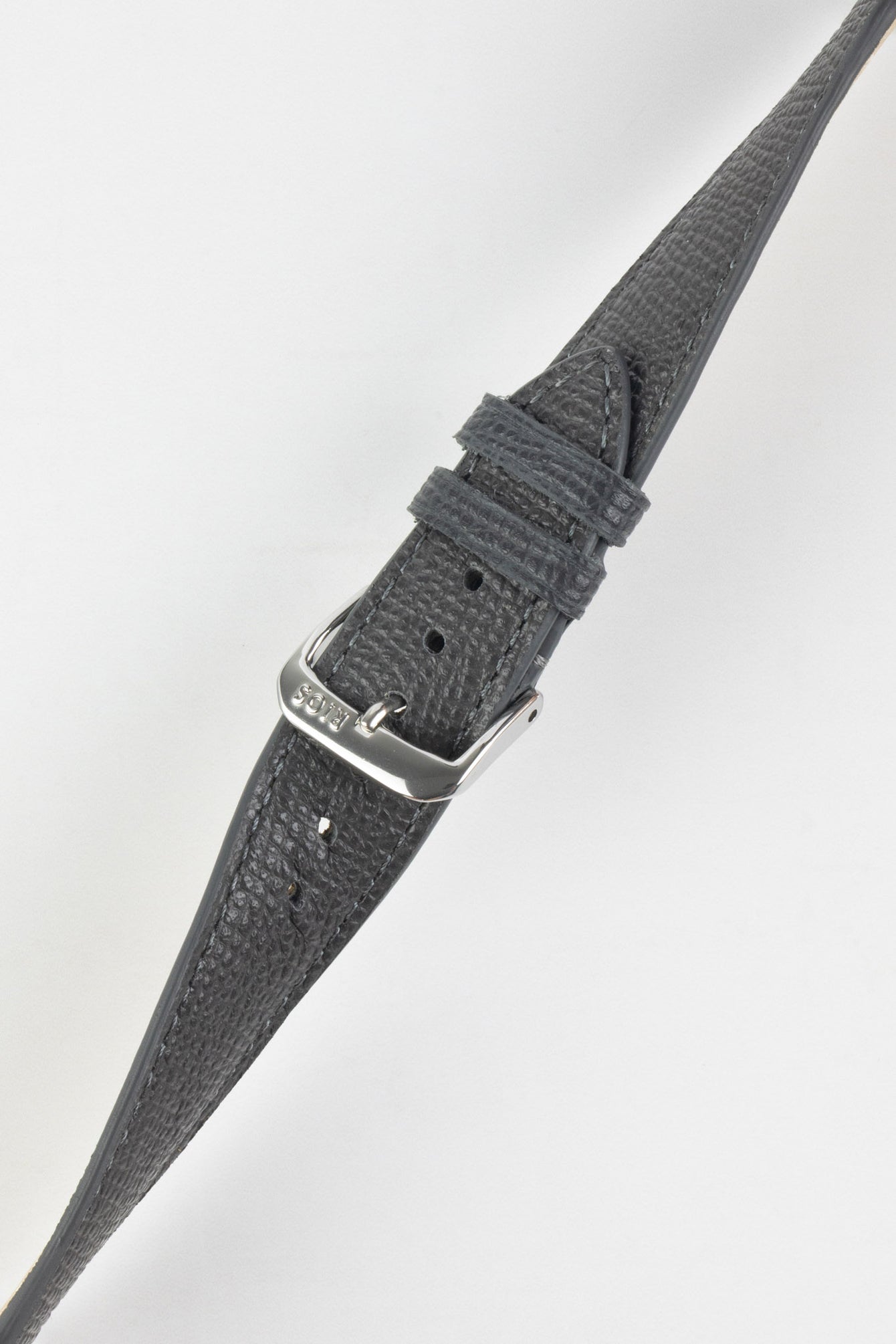 RIOS1931 FRENCH Leather Watch Strap in GRAPHITE