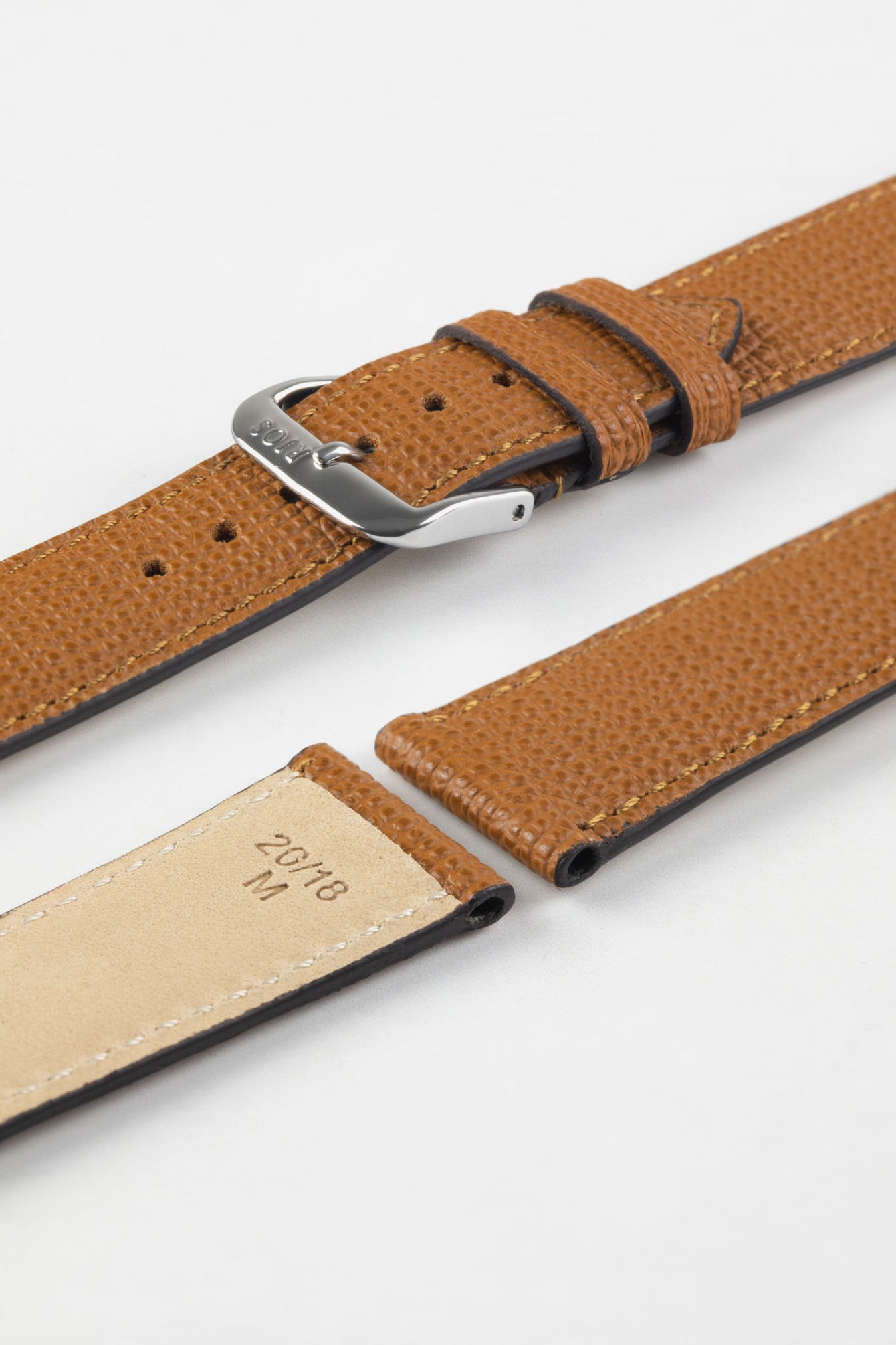 RIOS1931 FRENCH Leather Watch Strap in HONEY