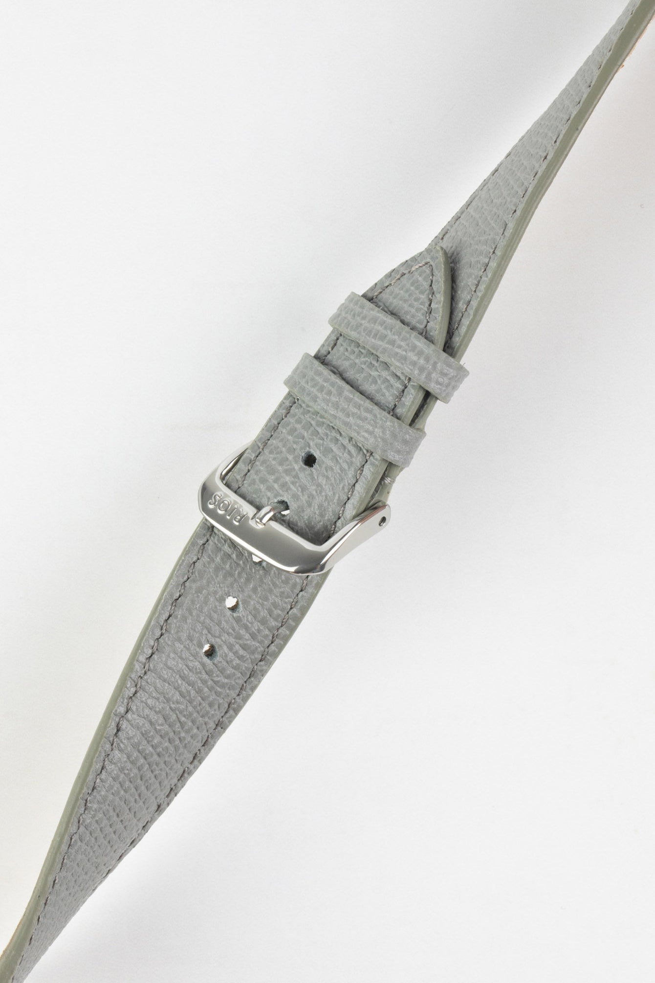 RIOS1931 FRENCH Leather Watch Strap in STONE GREY