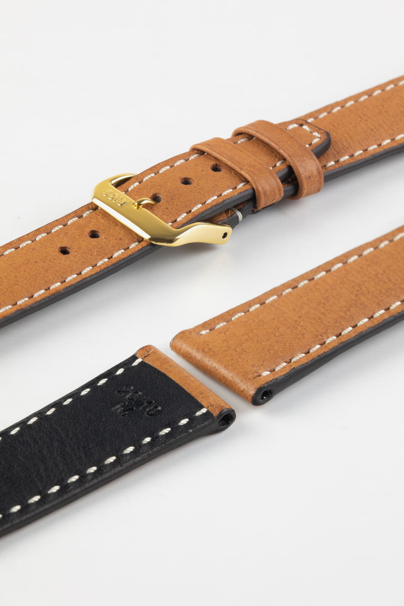 RIOS1931 HAVANA Genuine Pigskin Leather Watch Strap in COGNAC