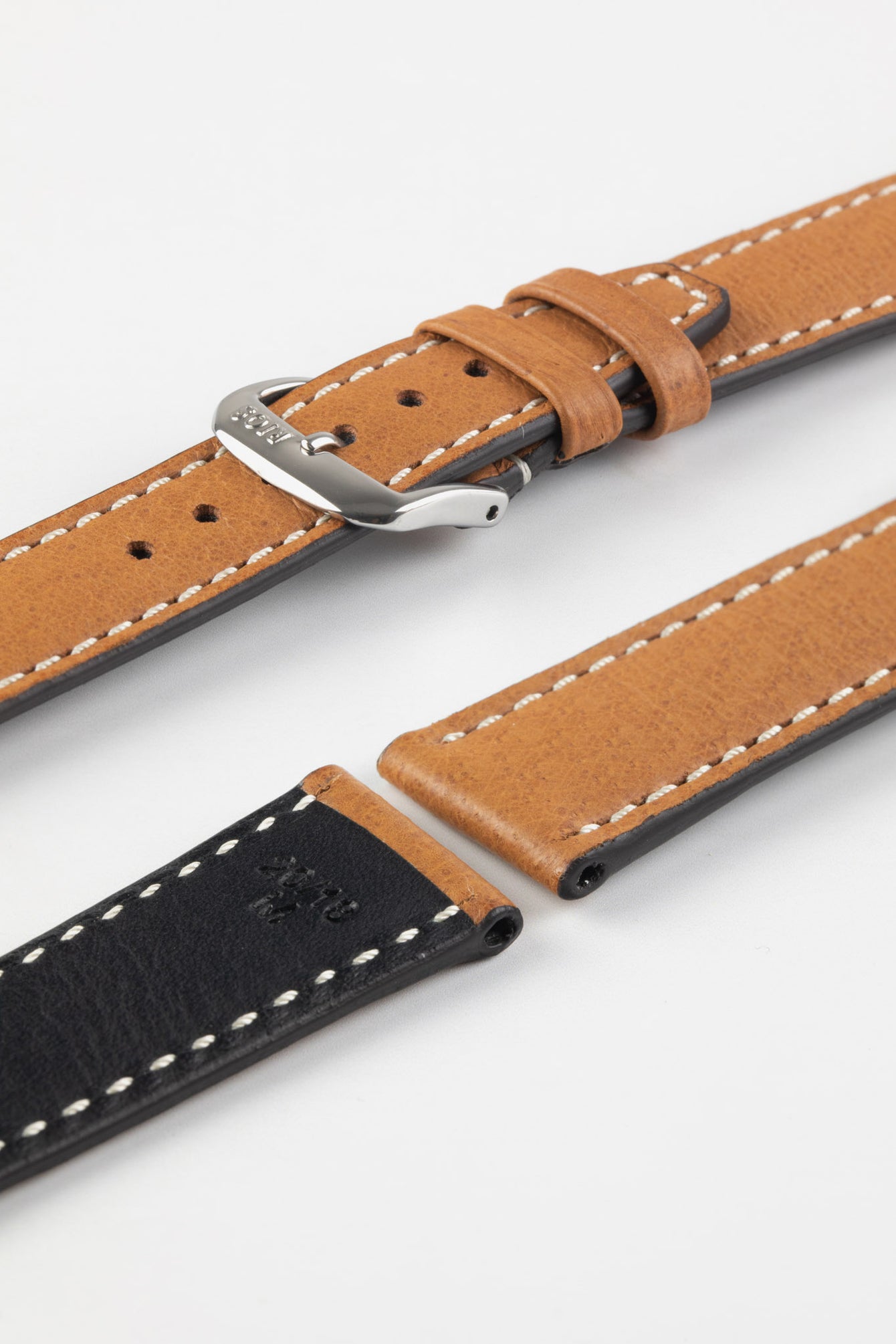 RIOS1931 HAVANA Genuine Pigskin Leather Watch Strap in COGNAC