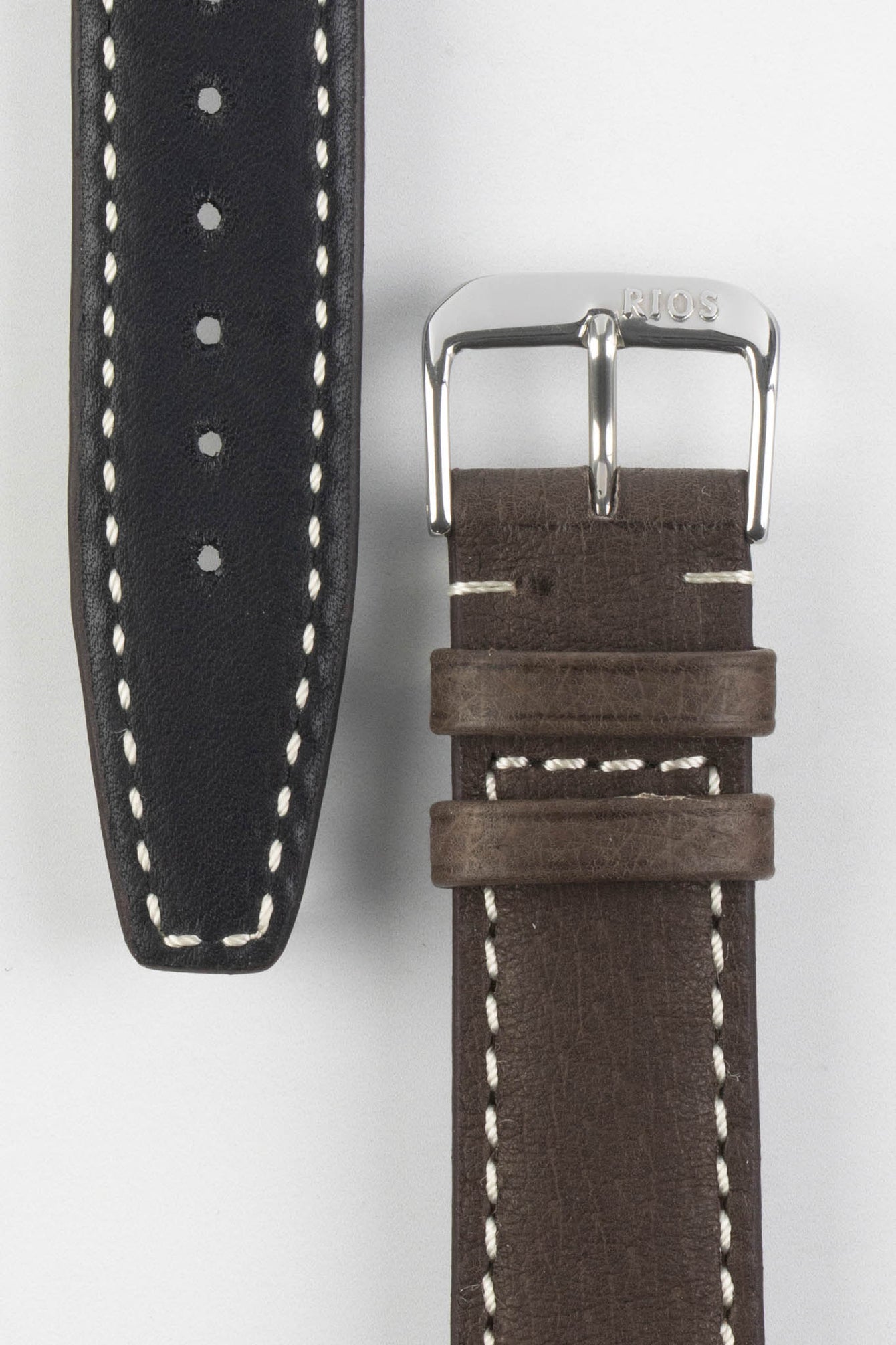 RIOS1931 HAVANA Genuine Pigskin Leather Watch Strap in MOCHA