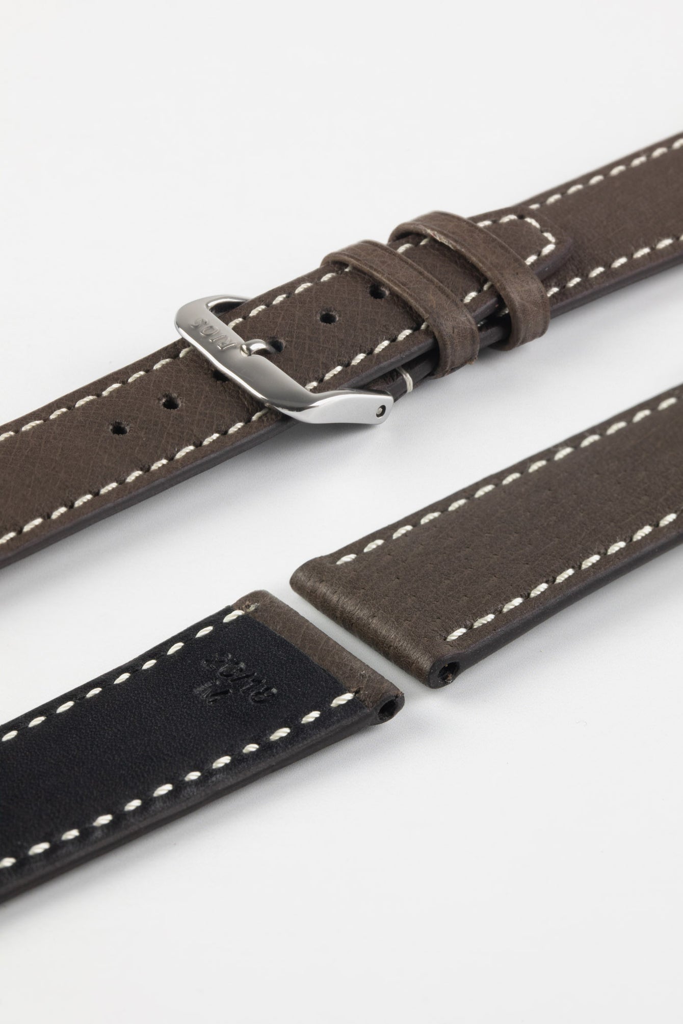 RIOS1931 HAVANA Genuine Pigskin Leather Watch Strap in MOCHA