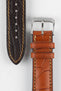 RIOS1931 MONARCH Genuine Alligator Round-Padding Watch Strap in COGNAC