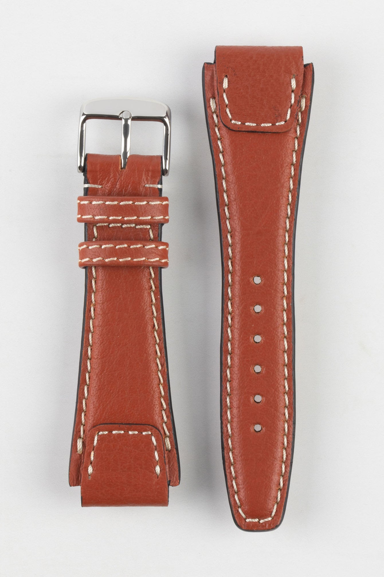 cognac leather watch strap