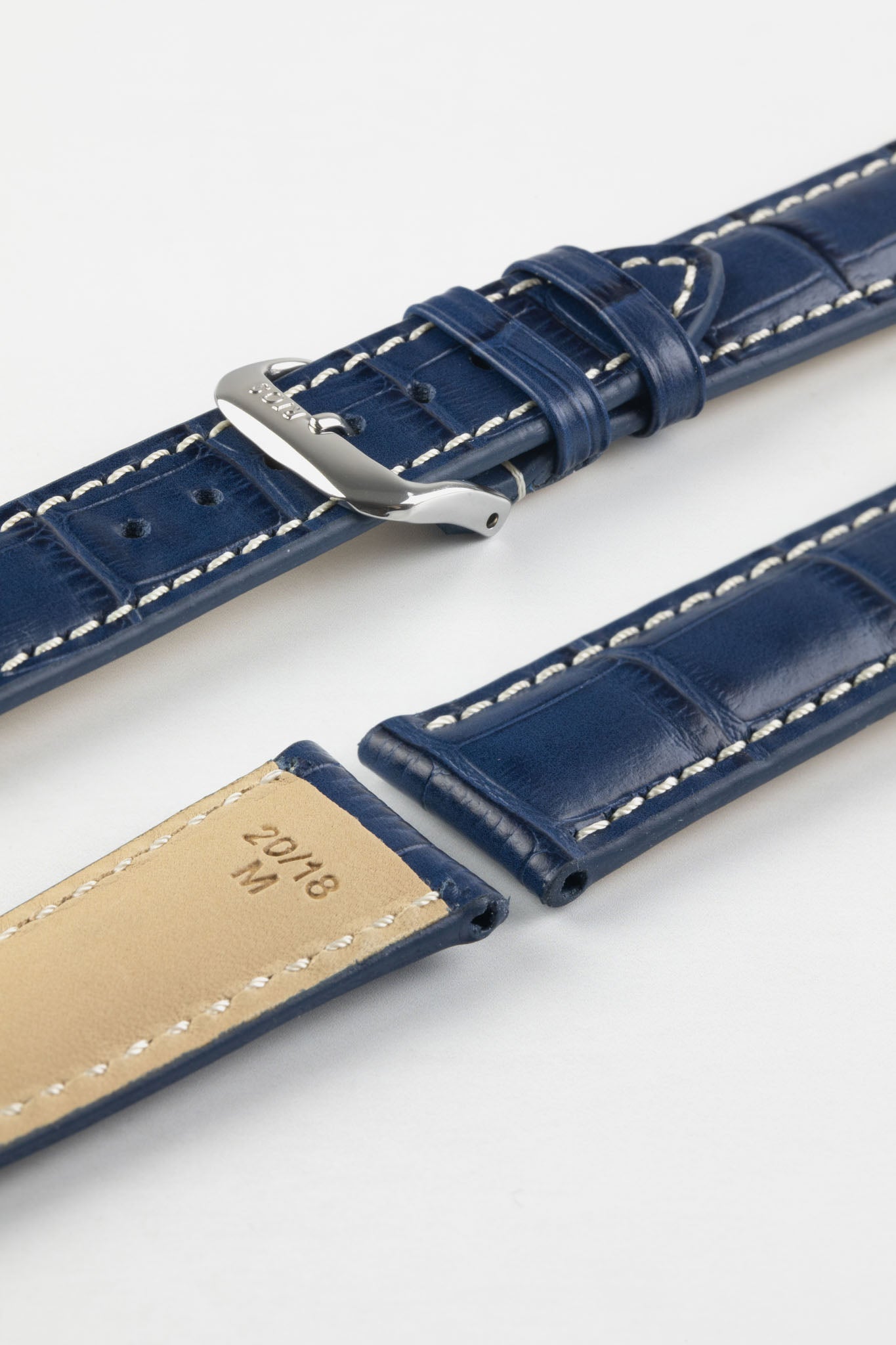 RIOS1931 NEW ORLEANS Alligator-Embossed Leather Watch Strap in