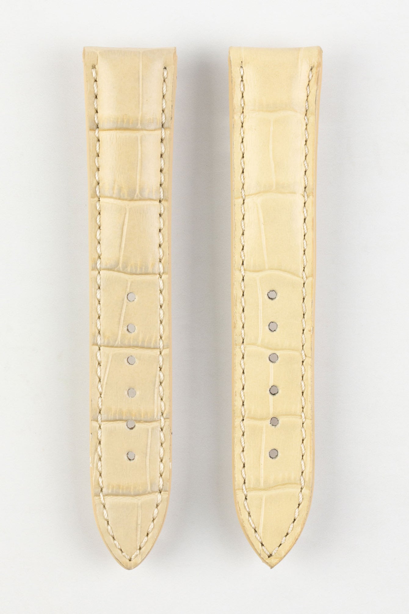 RIOS1931 NEW ORLEANS Alligator-Embossed Leather Watch Strap in SAND