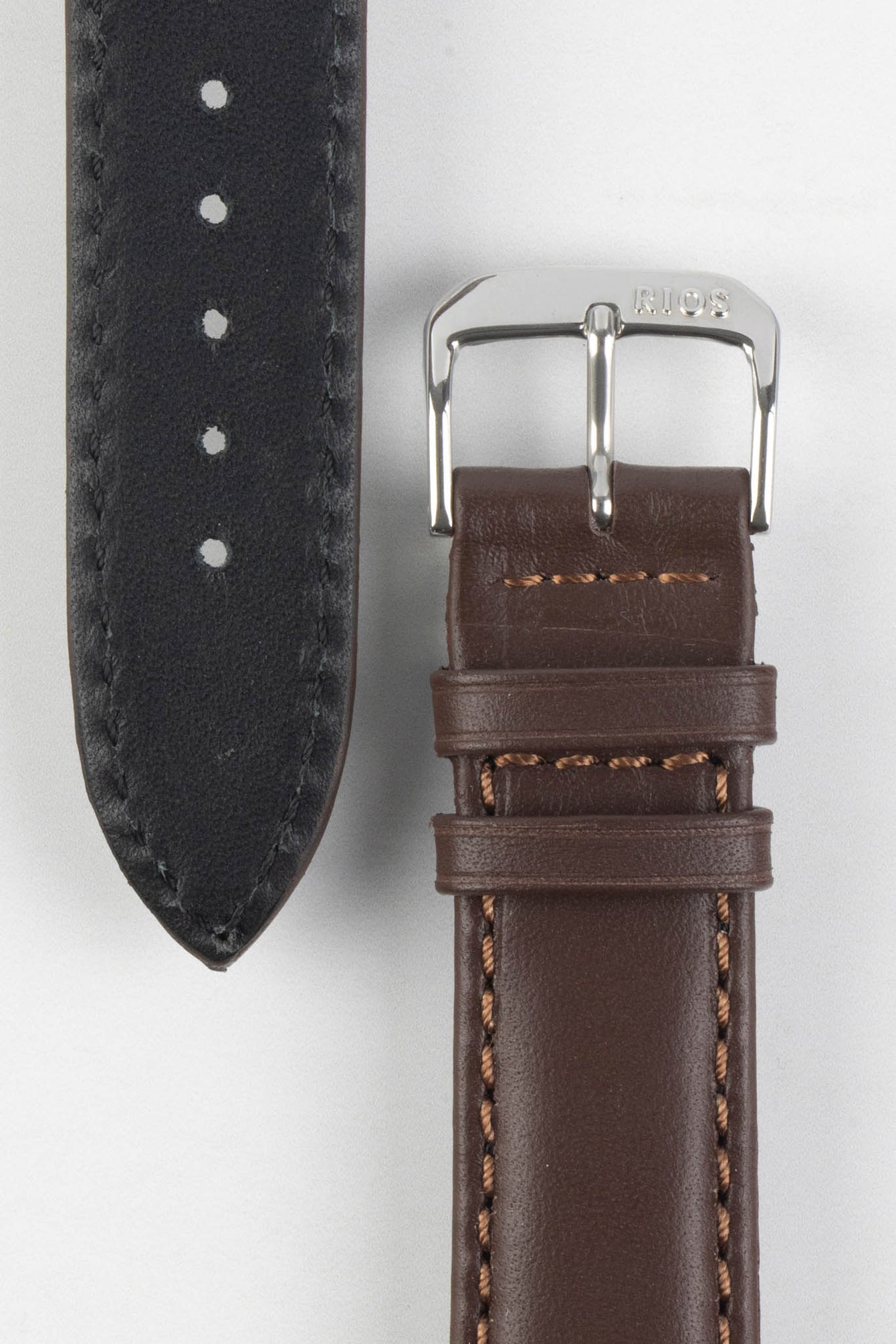 RIOS1931 OFF SHORE Hydrophobic Leather Watch Strap in MOCHA