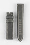 RIOS1931 OXFORD Flat-Padded Vintage Leather Watch Strap in STONE GREY