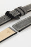 RIOS1931 OXFORD Flat-Padded Vintage Leather Watch Strap in STONE GREY