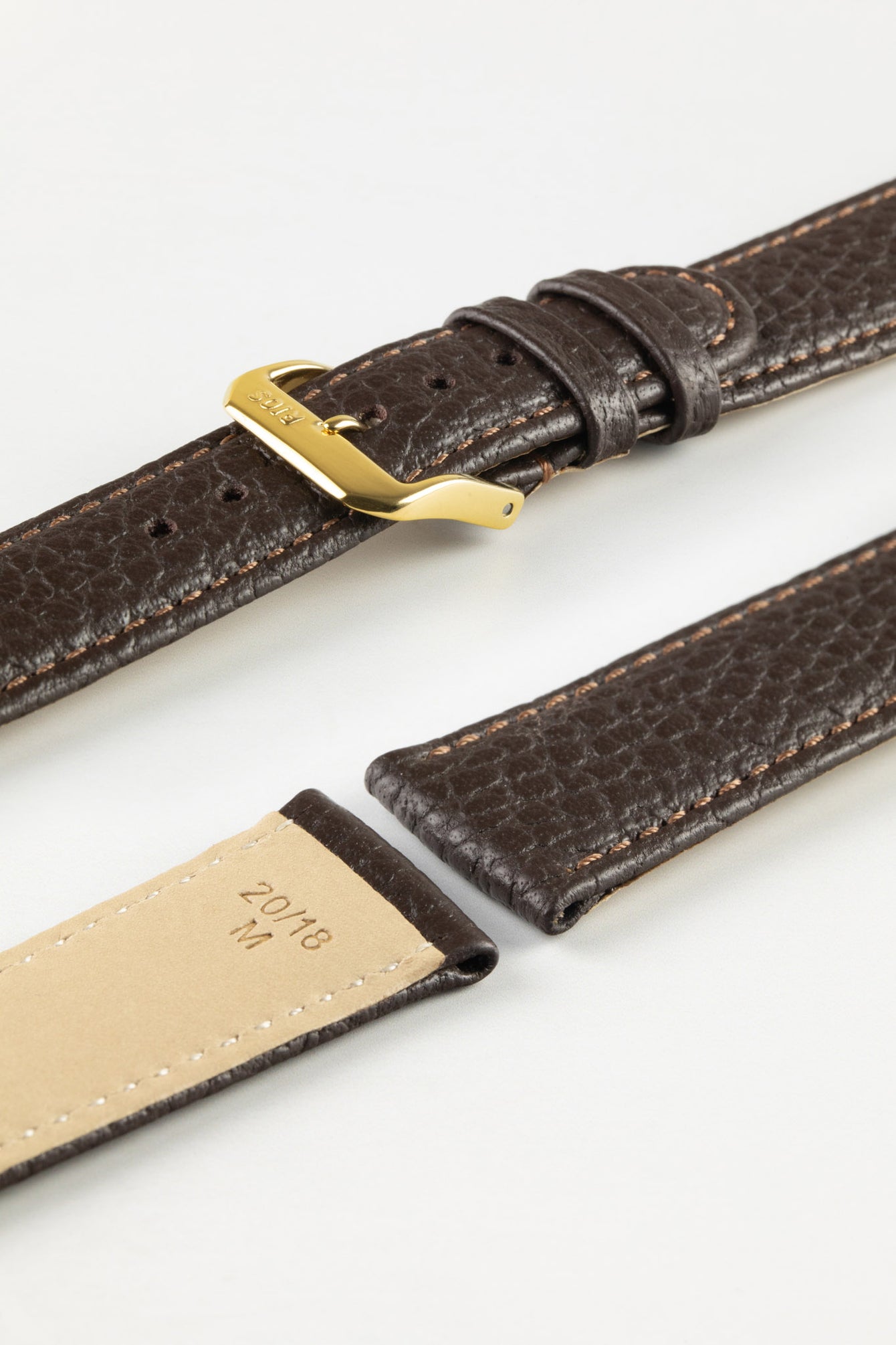 RIOS1931 TEXAS Genuine Buffalo Leather Watch Strap in MOCHA