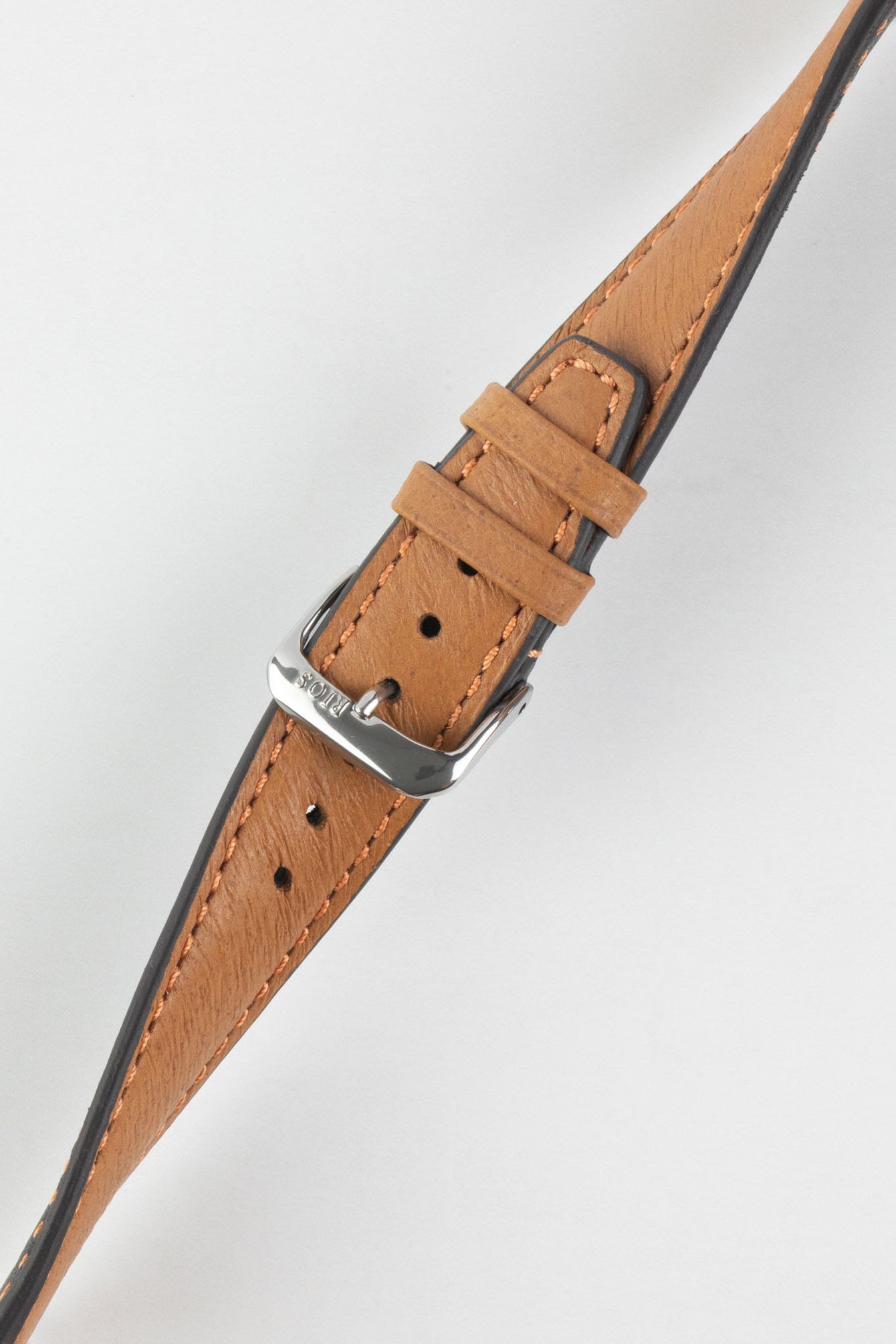 RIOS1931 TOBACCO Genuine Pigskin Leather Watch Strap in COGNAC