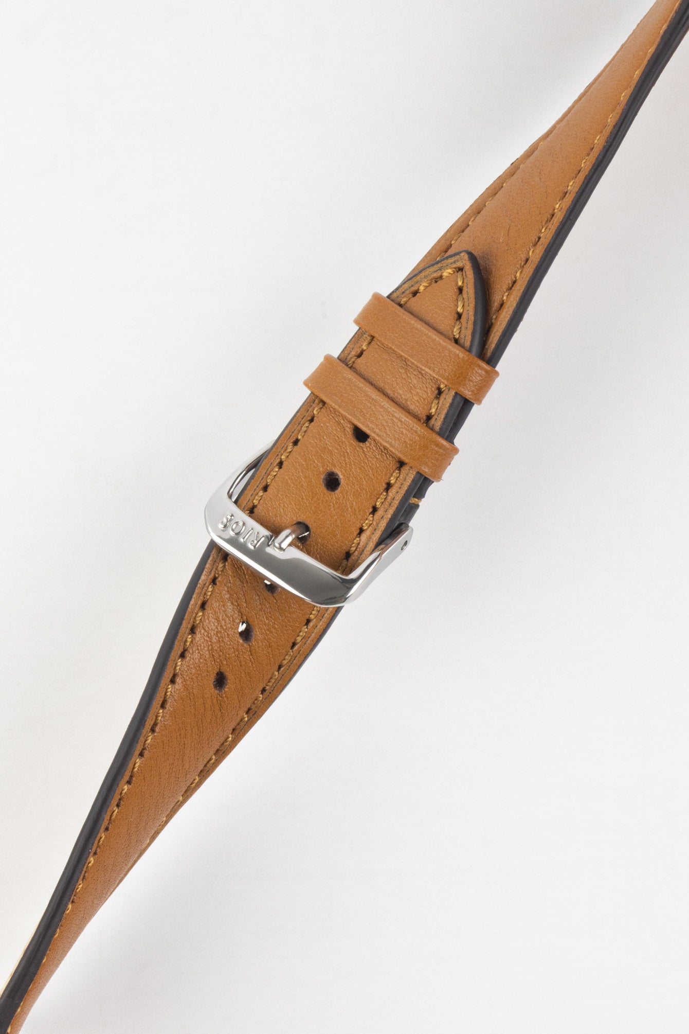 RIOS1931 TULA Genuine Russia Leather Bund Watch Strap in HONEY