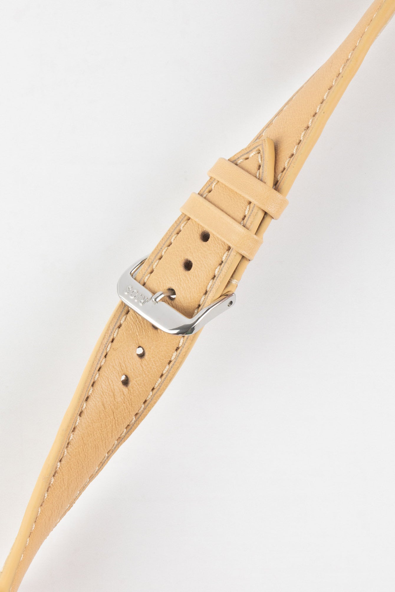 RIOS1931 TULA Genuine Russia Leather Bund Watch Strap in SAND