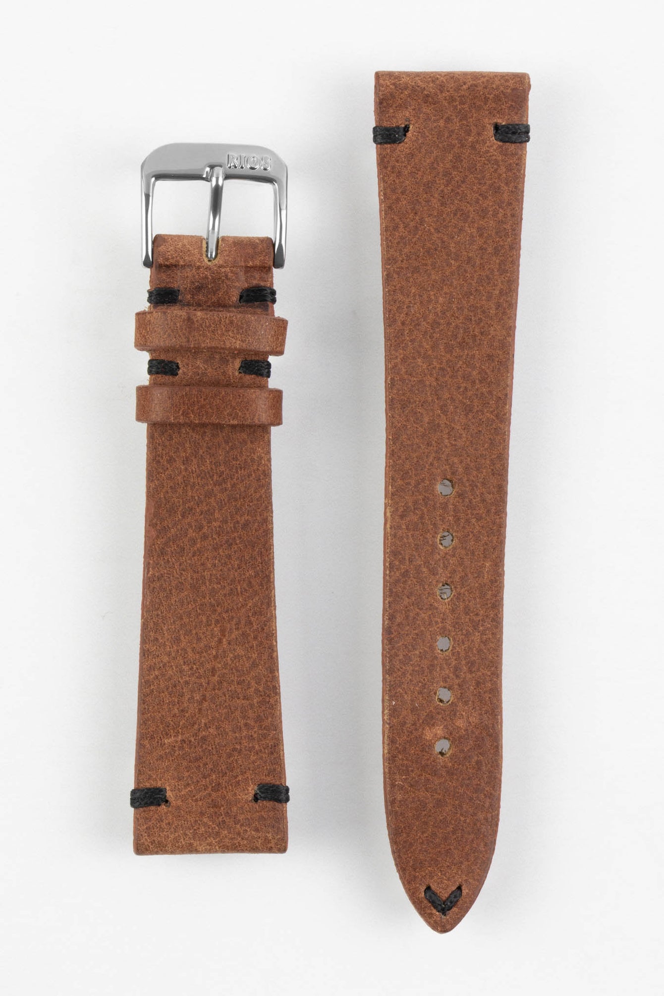 RIOS1931 WALKER Genuine Vintage Leather Watch Strap in MAHOGANY