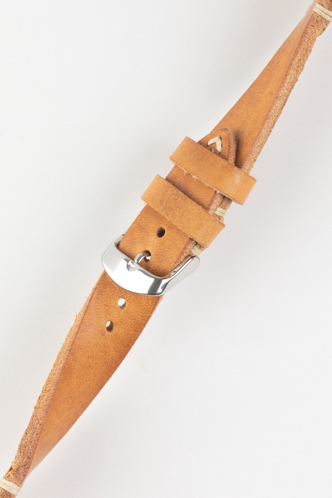 RIOS1931 WATTS Vintage Leather Watch Strap in COGNAC