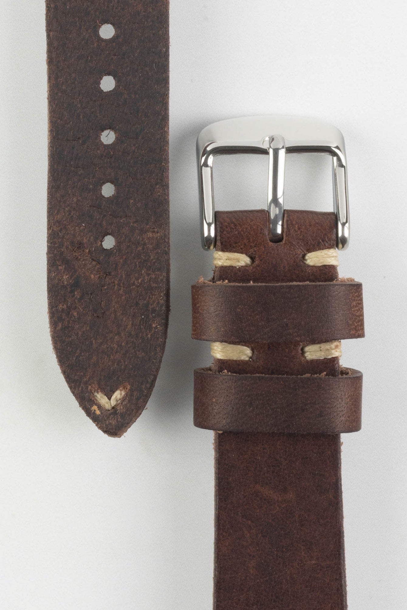 vintage brown leather watch strap 