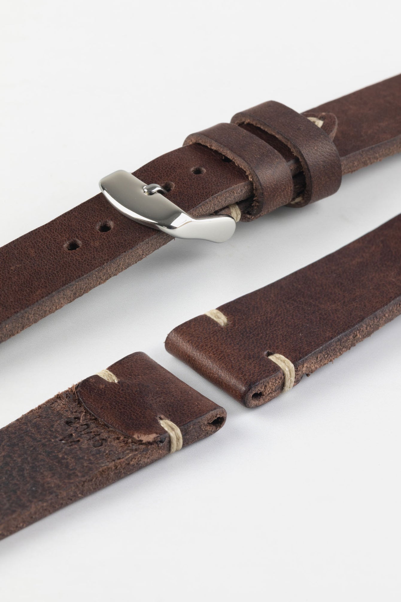 vintage brown leather watch strap 