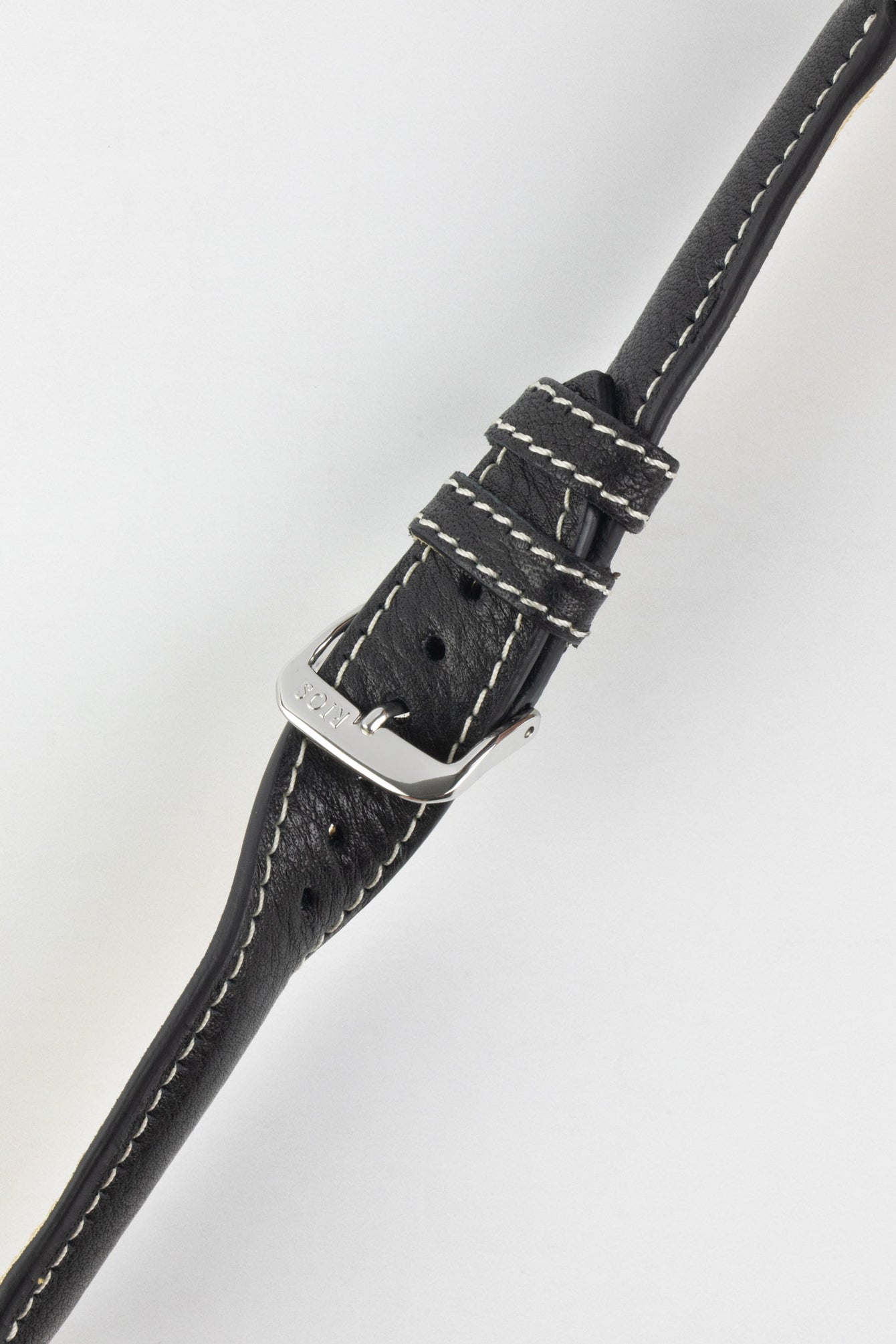 RIOS1931 WEILHEIM Organic Leather Watch Strap in BLACK