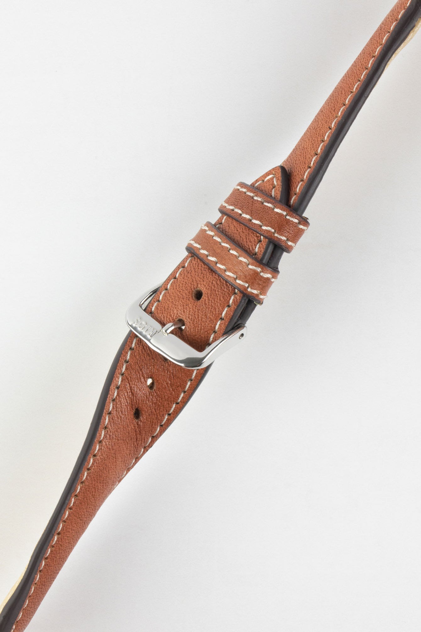 RIOS1931 WEILHEIM Organic Leather Watch Strap in COGNAC