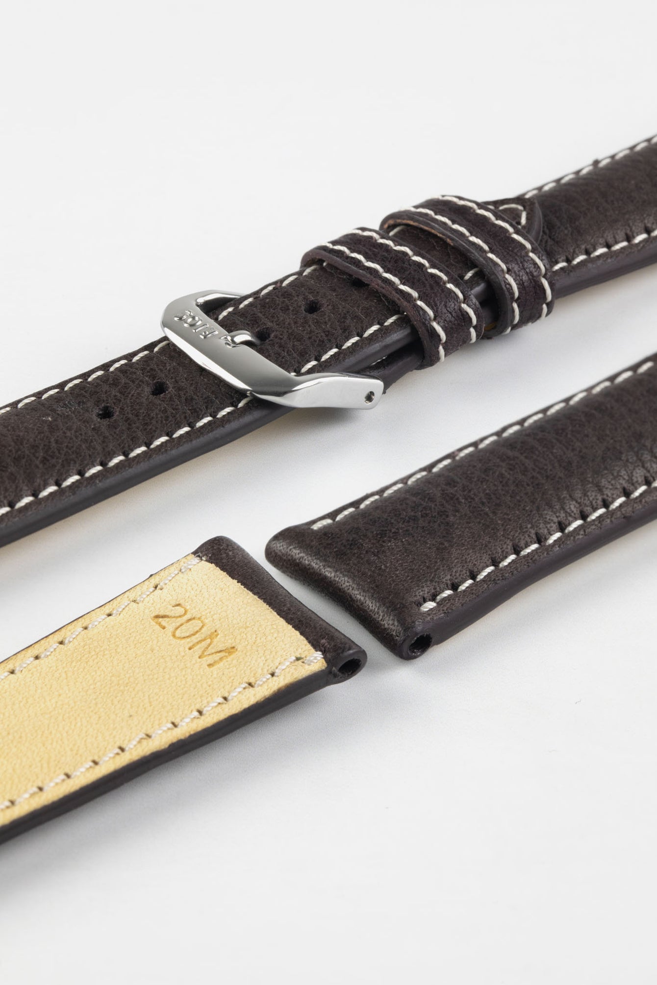 RIOS1931 WEILHEIM Organic Leather Watch Strap in MOCHA