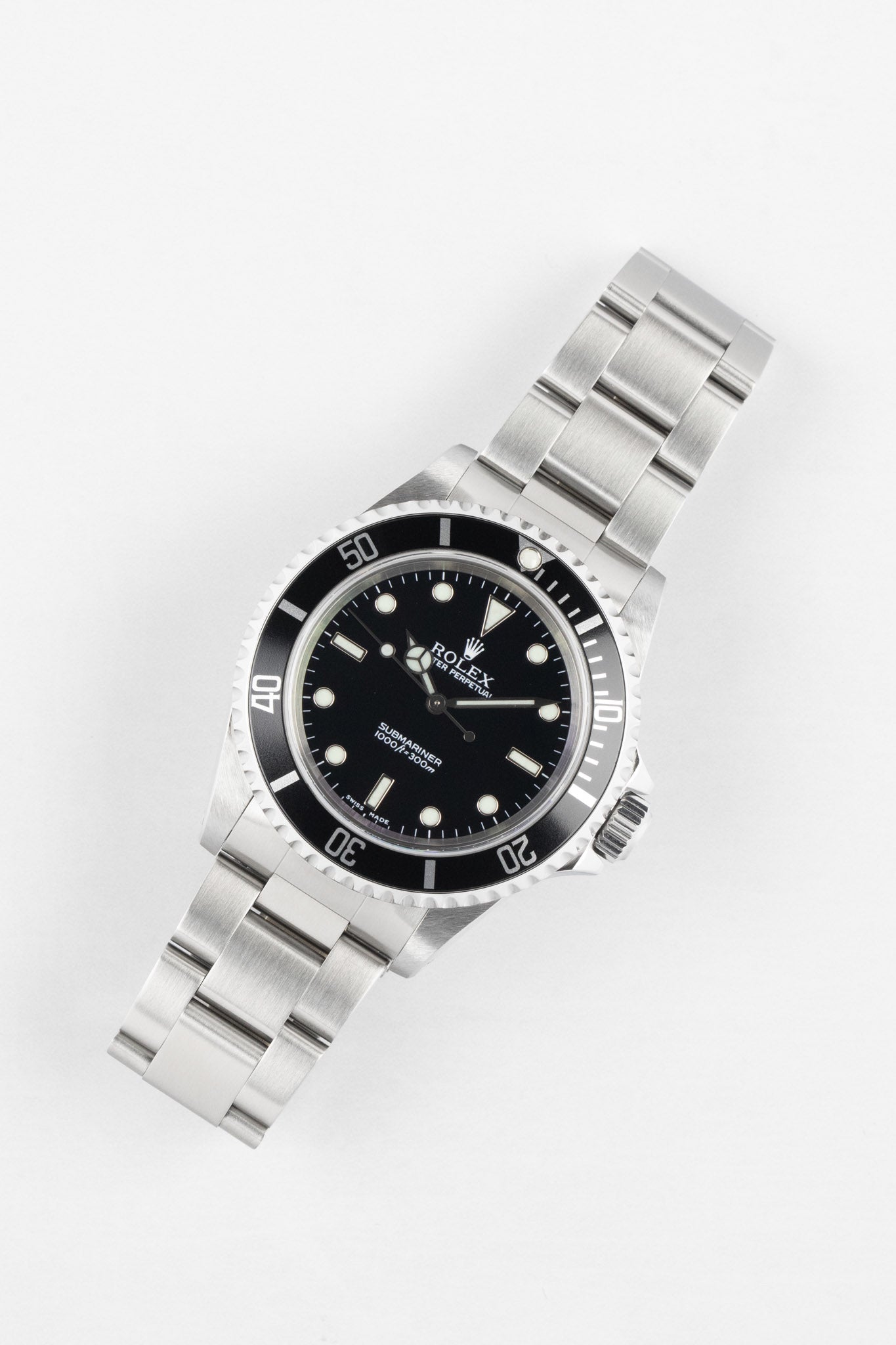 Rolex submariner stainless steel black face hot sale