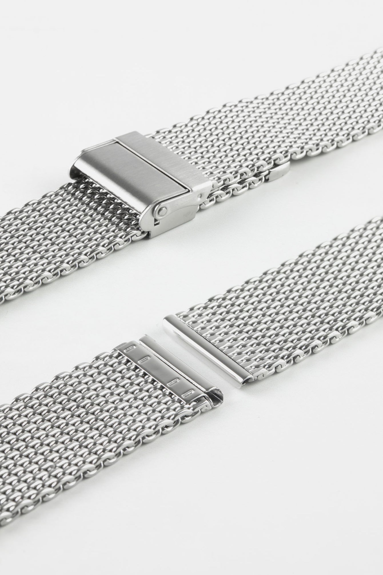 Staib SOC 2906 Stainless Steel Milanaise Mesh Watch Bracelet - POLISHED SILVER