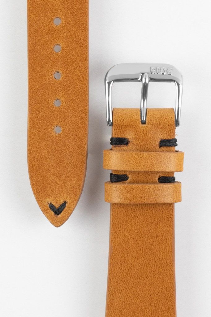 RIOS1931 WALKER Genuine Vintage Leather Watch Strap in HONEY