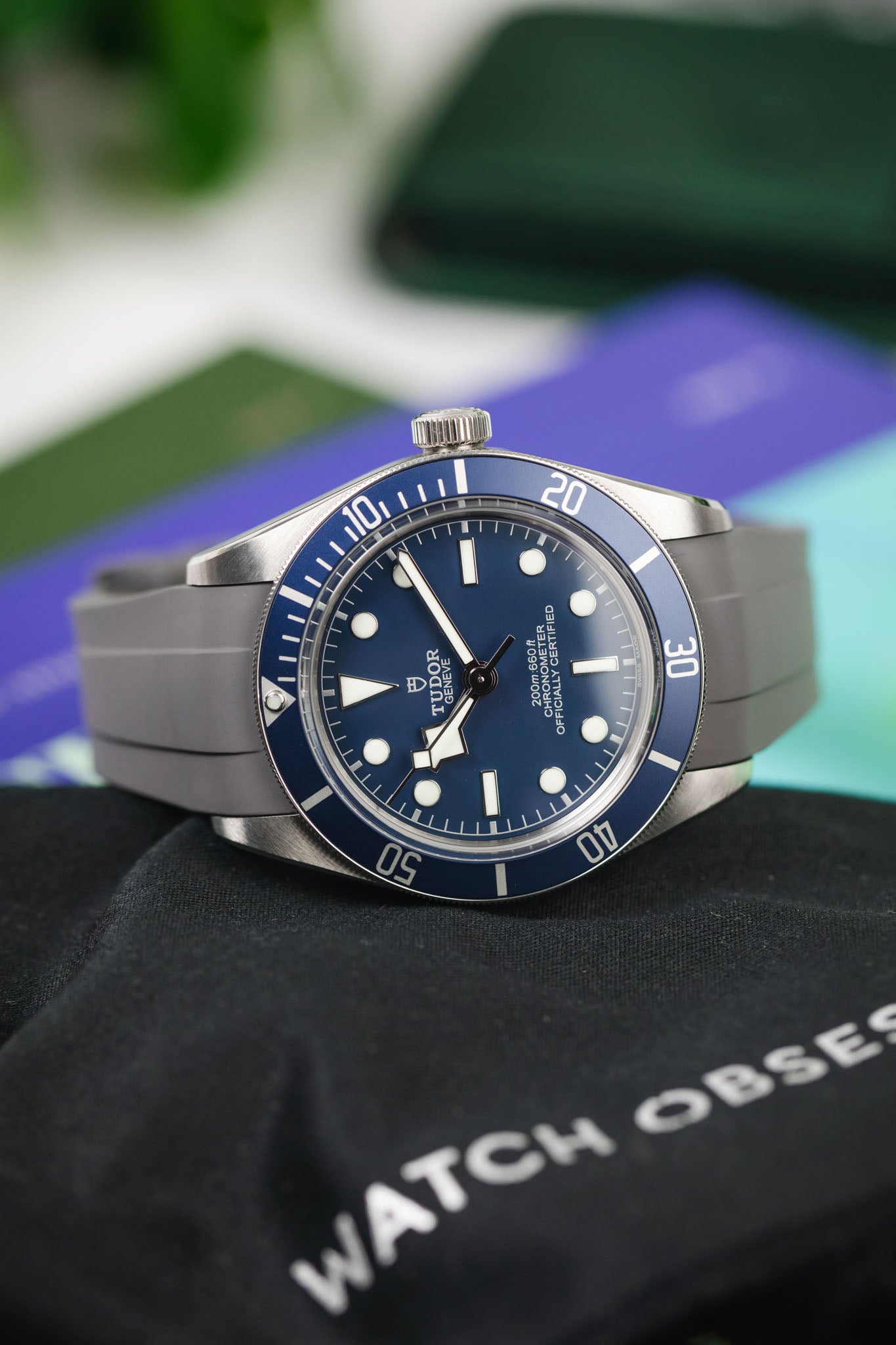 Tudor black bay 58 blue rubber strap new arrivals