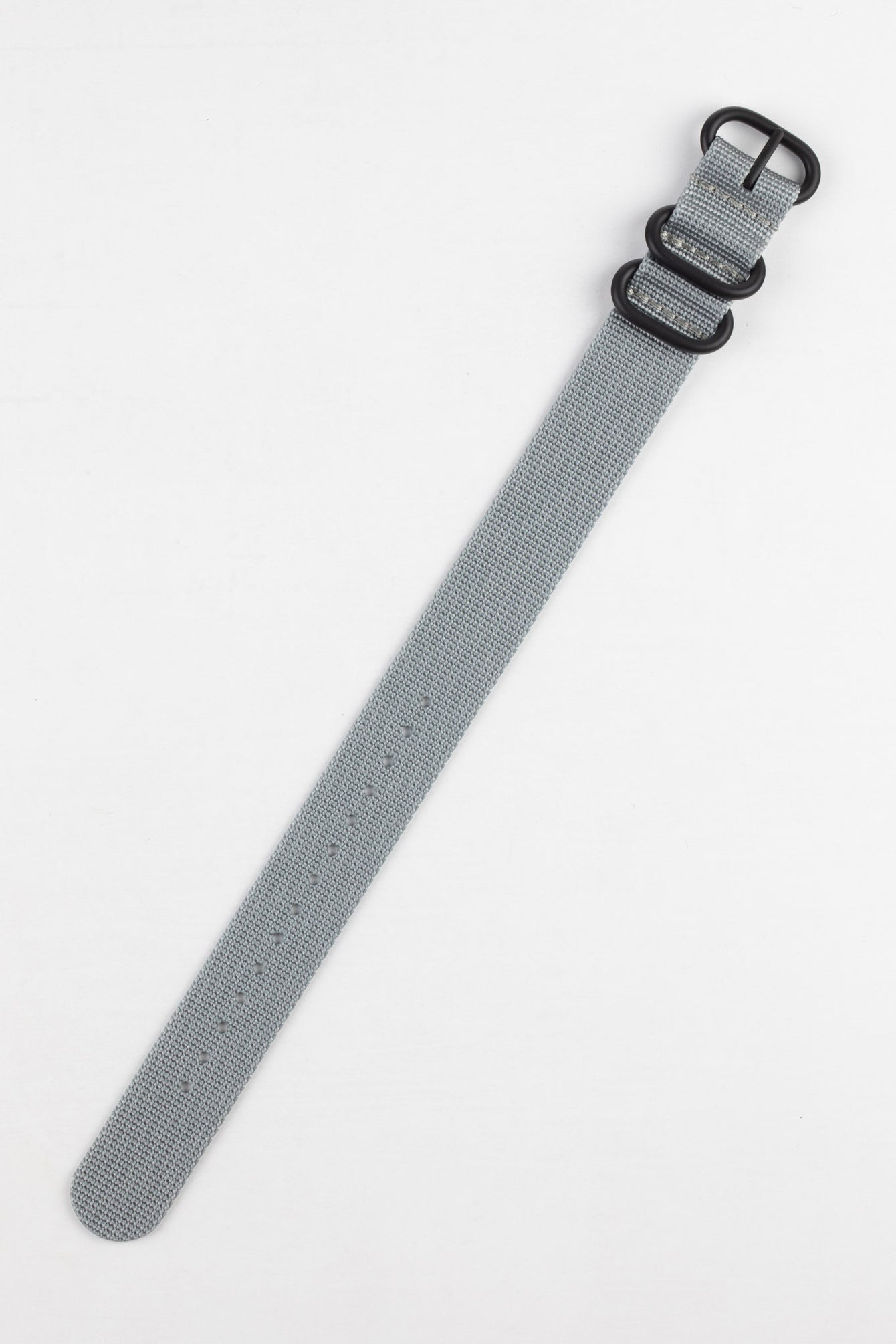 ZULU Nylon Watch Strap with 3 PVD Rings in GREY