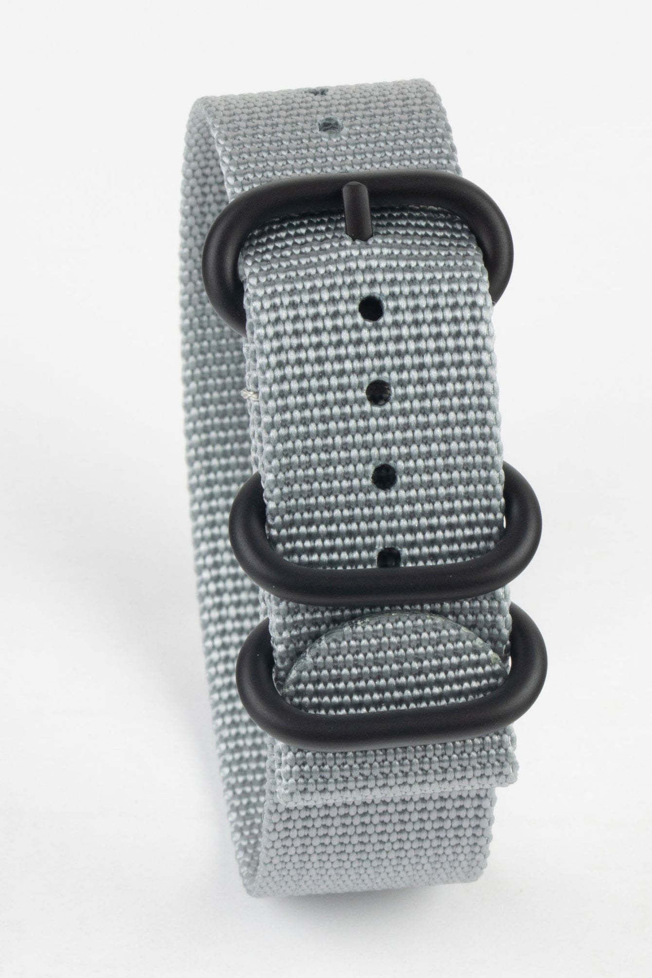 ZULU Nylon Watch Strap with 3 PVD Rings in GREY