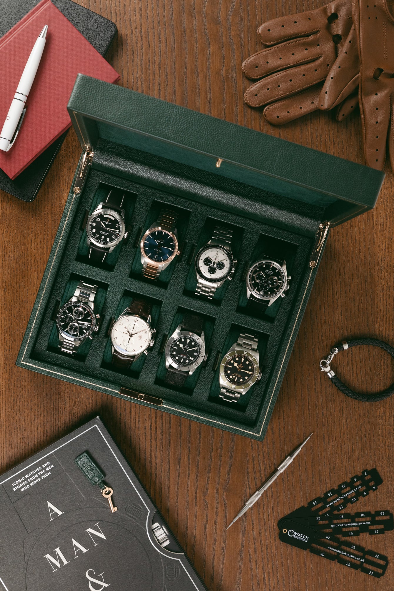 racing green watch box