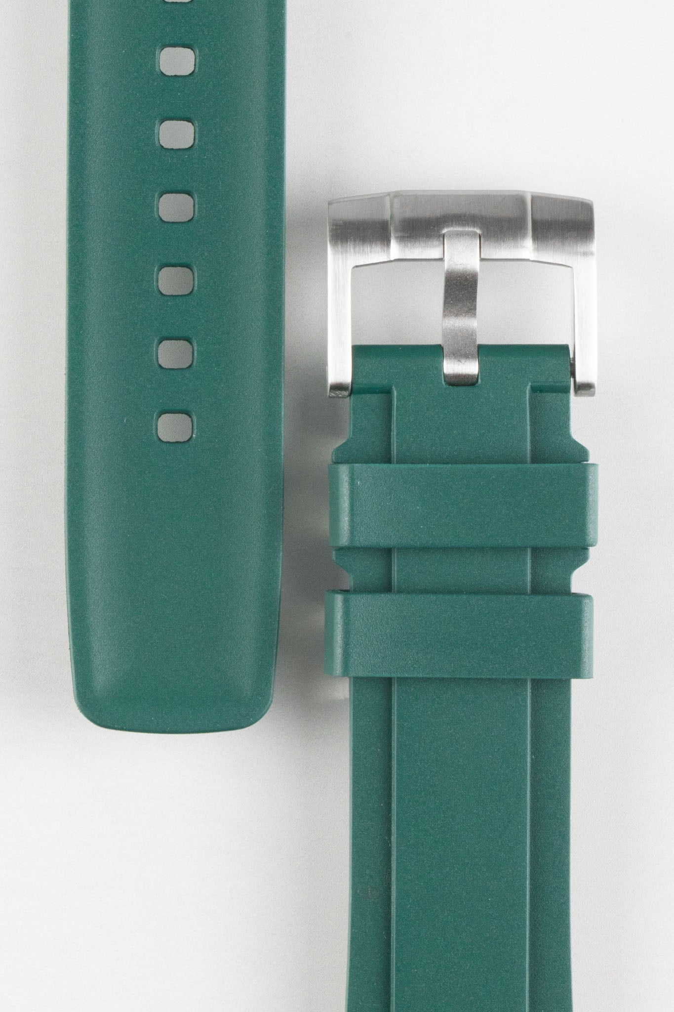 ZEALANDE Curved End Rubber Watch Strap for Rolex Submariner in GREEN 20mm 18mm 115mm 83mm Rolex Air King